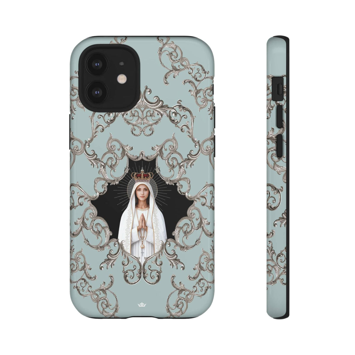 Our Lady of Fatima Hard Phone Case (Baroque Blue) Copyright VENXARA