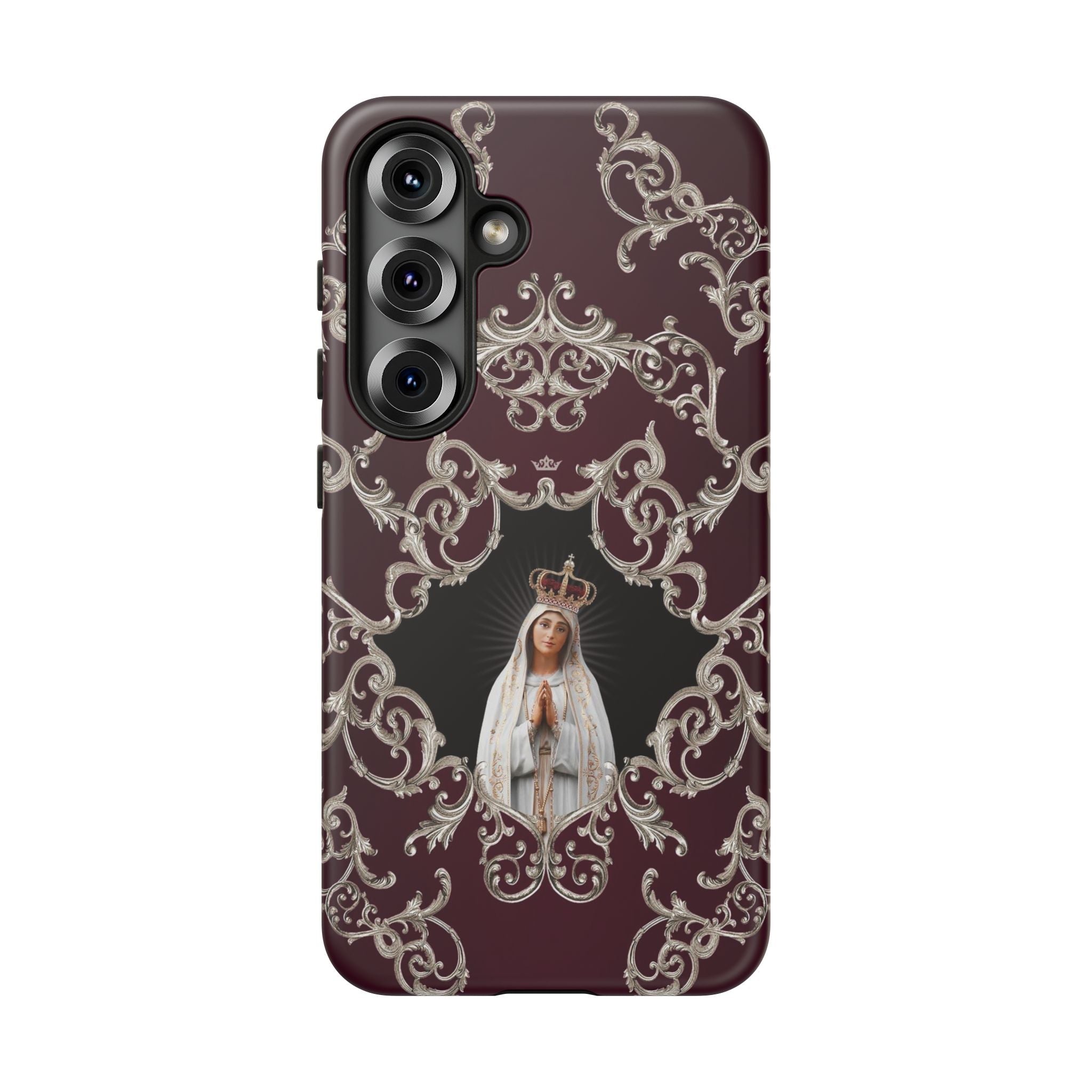 Our Lady of Fatima Hard Phone Case (Baroque Mahogany) - VENXARA