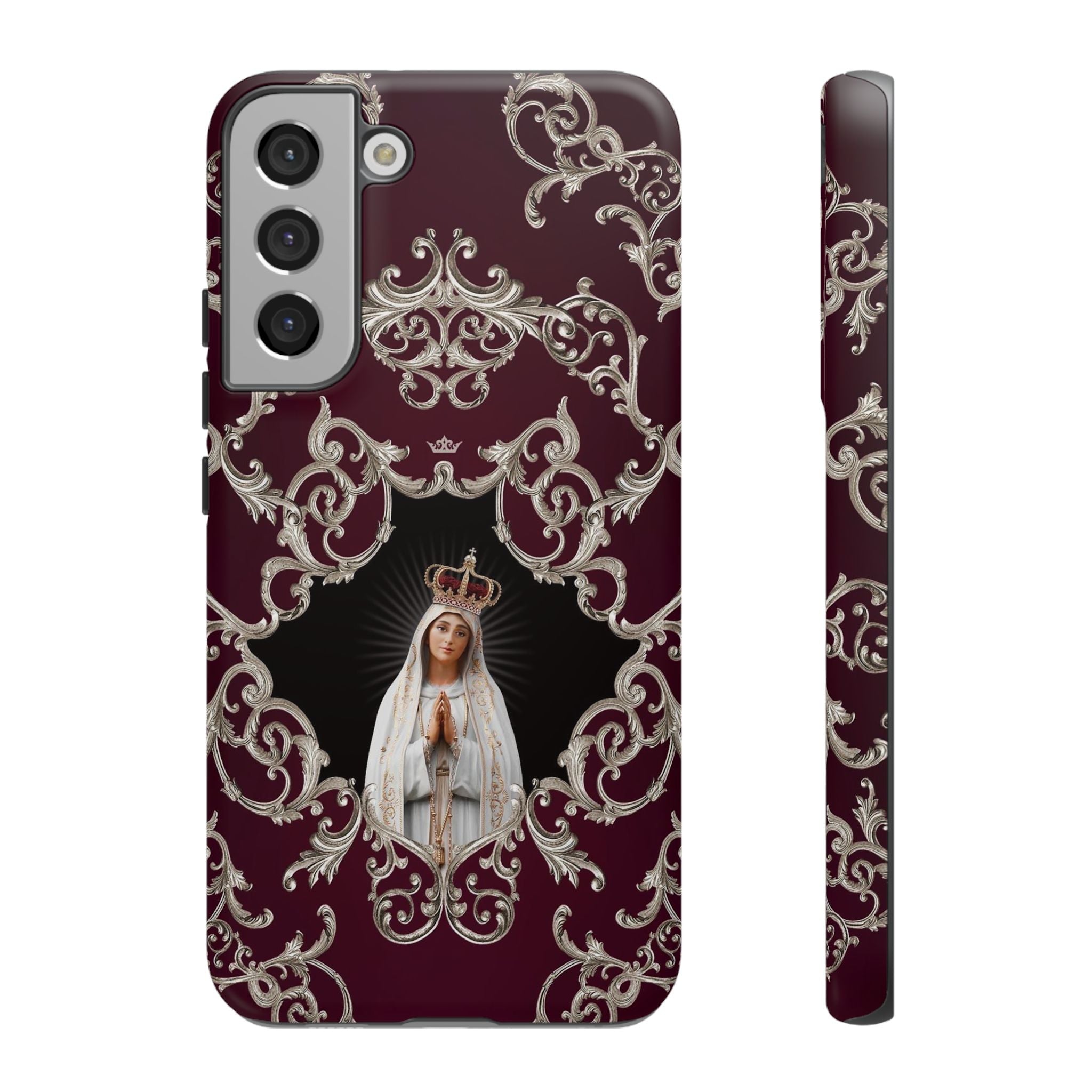 Our Lady of Fatima Hard Phone Case (Baroque Mahogany) - VENXARA