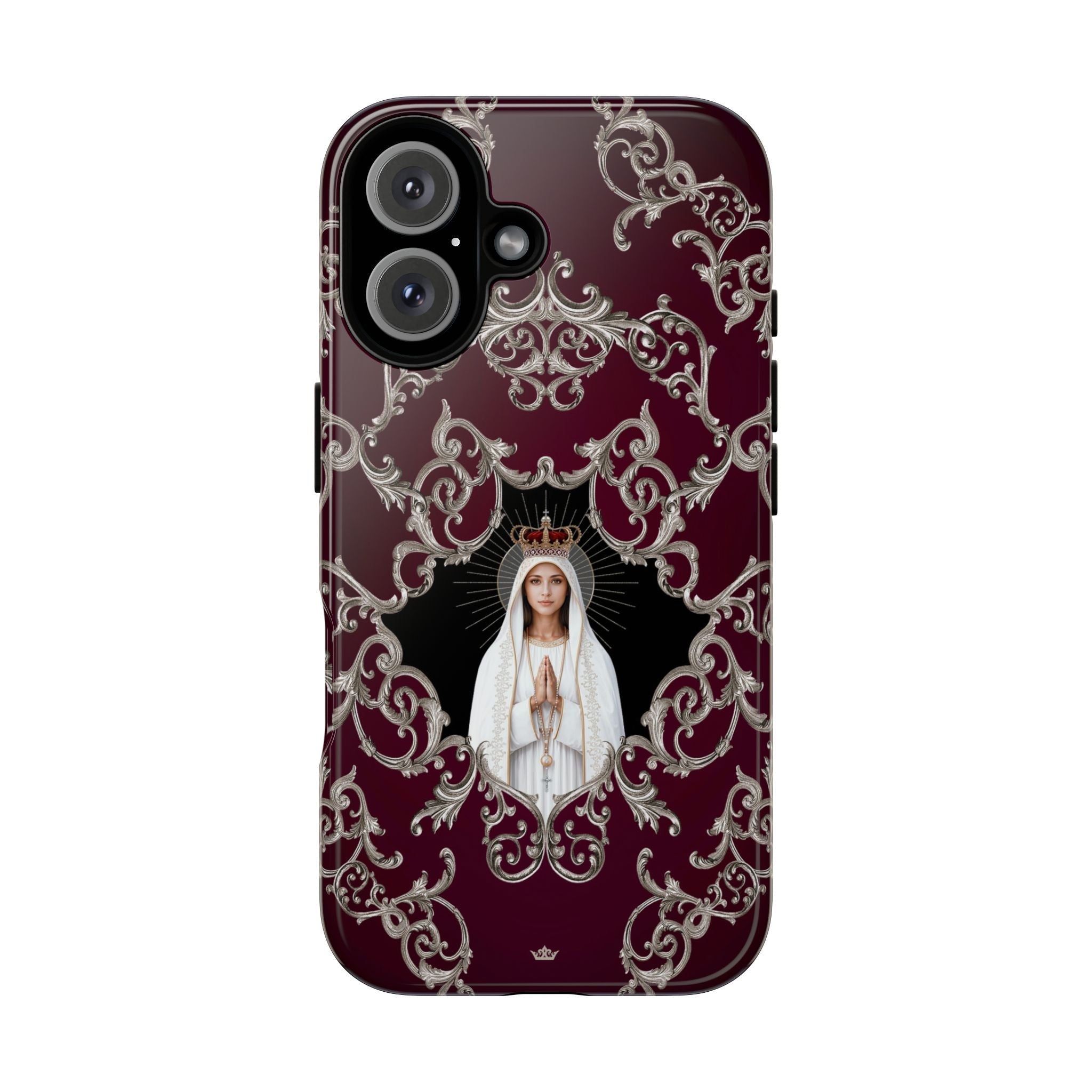 Our Lady of Fatima Hard Phone Case (Baroque Mahogany) - Venxara
