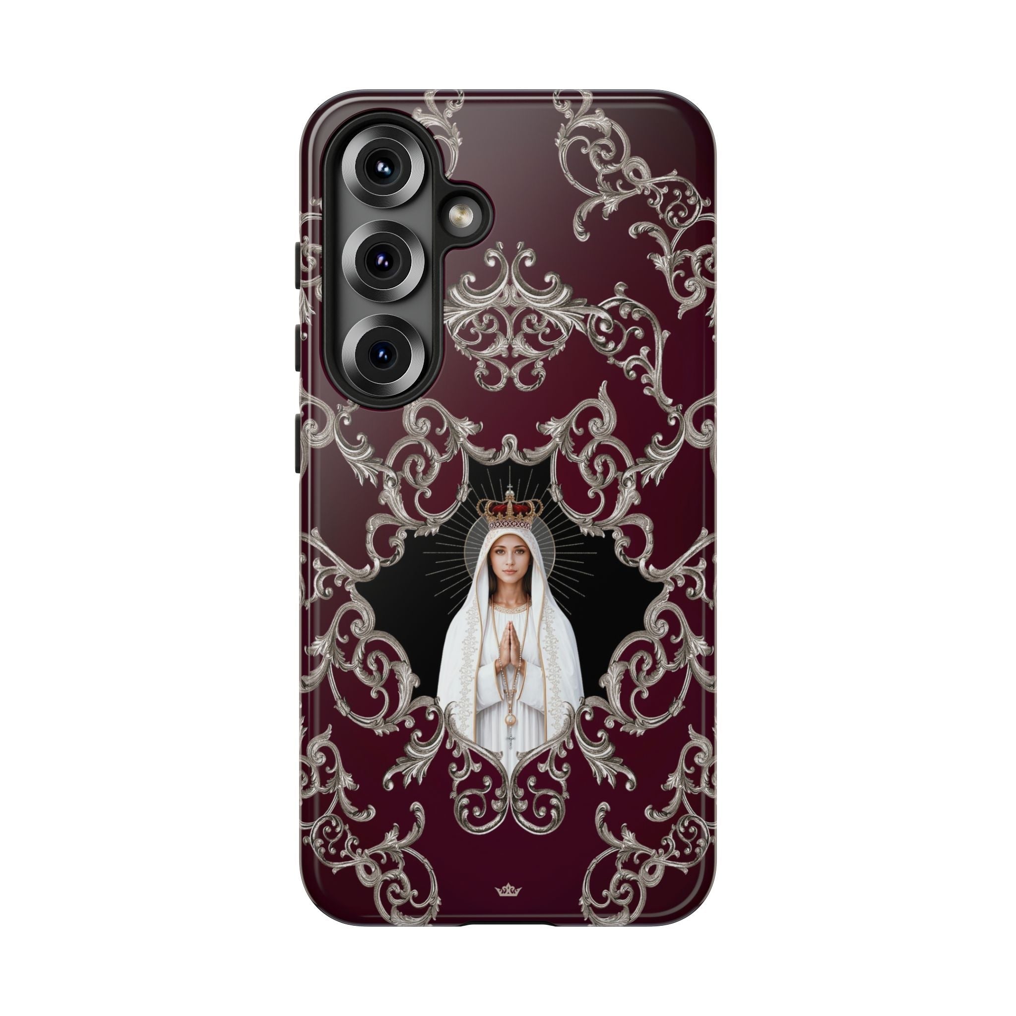 Our Lady of Fatima Hard Phone Case (Baroque Mahogany) - Venxara
