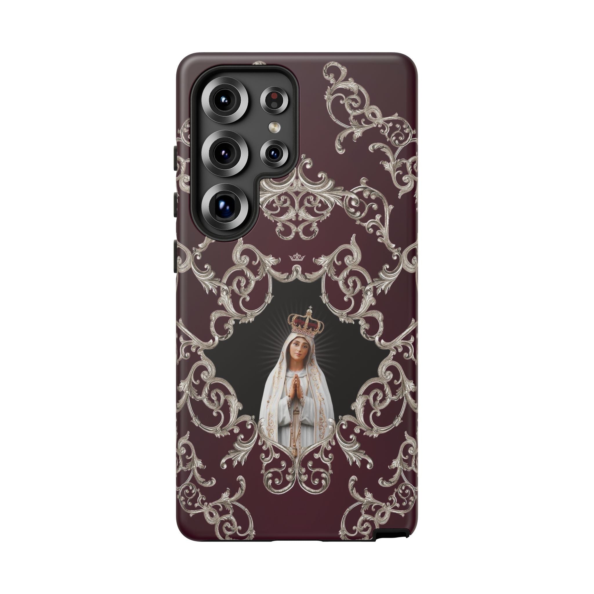 Our Lady of Fatima Hard Phone Case (Baroque Mahogany) - VENXARA