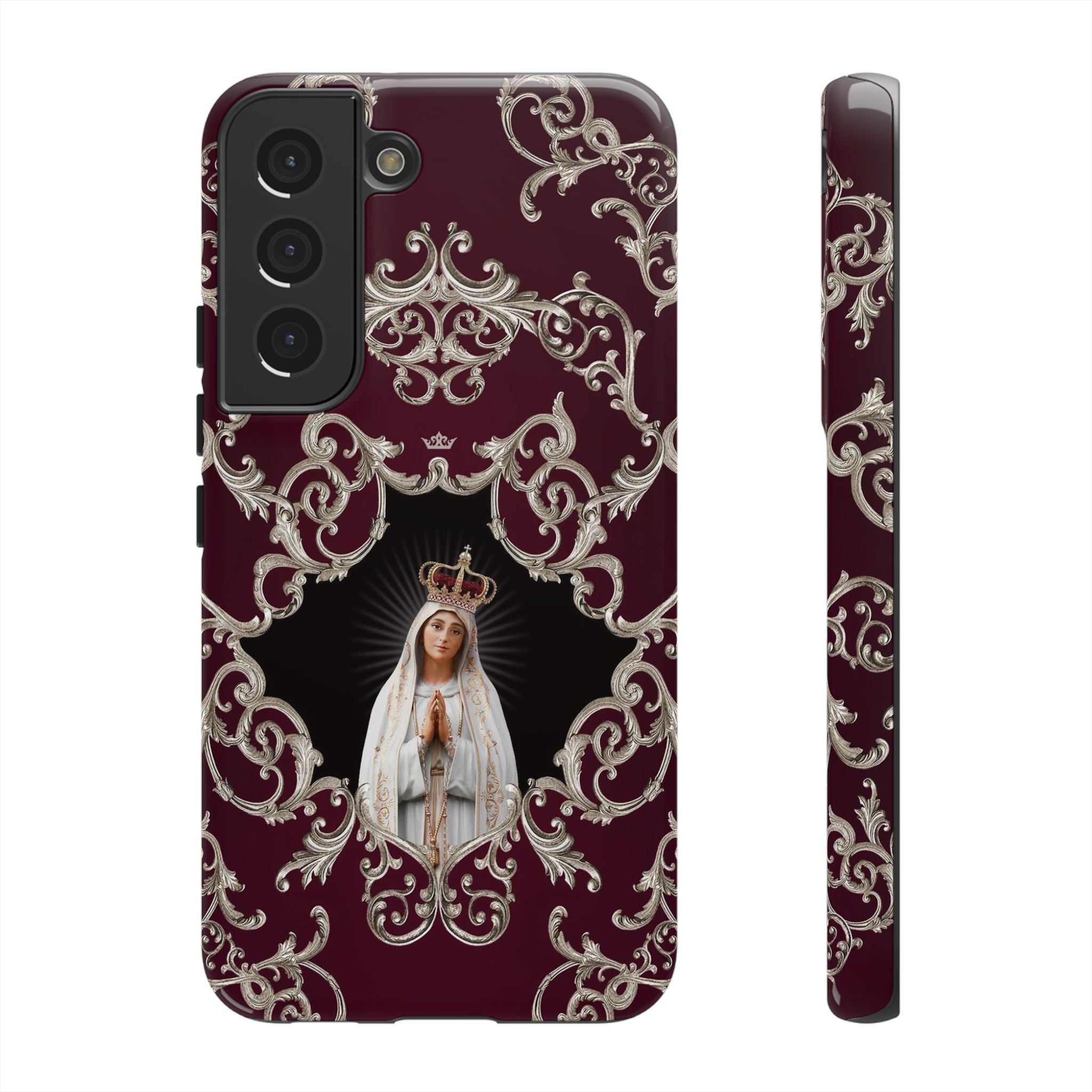 Our Lady of Fatima Hard Phone Case (Baroque Mahogany) - VENXARA