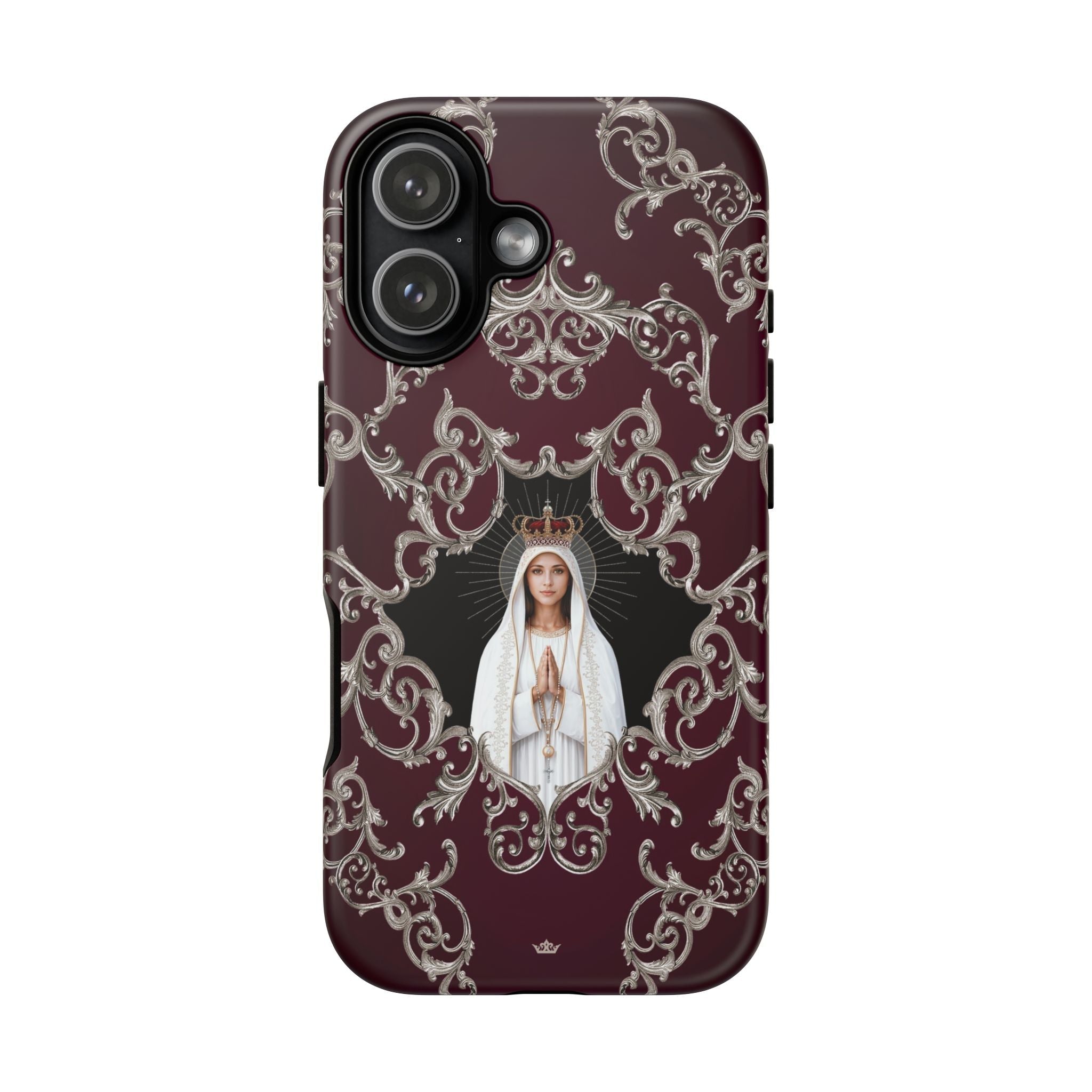Our Lady of Fatima Hard Phone Case (Baroque Mahogany) - Venxara