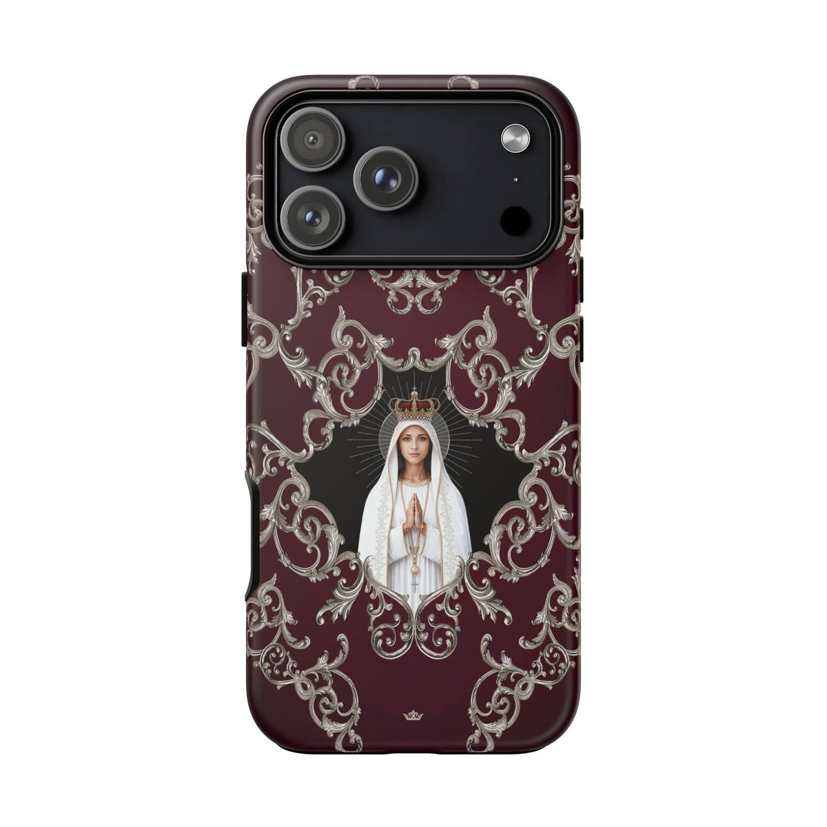 Our Lady of Fatima Hard Phone Case (Baroque Mahogany) Copyright VENXARA