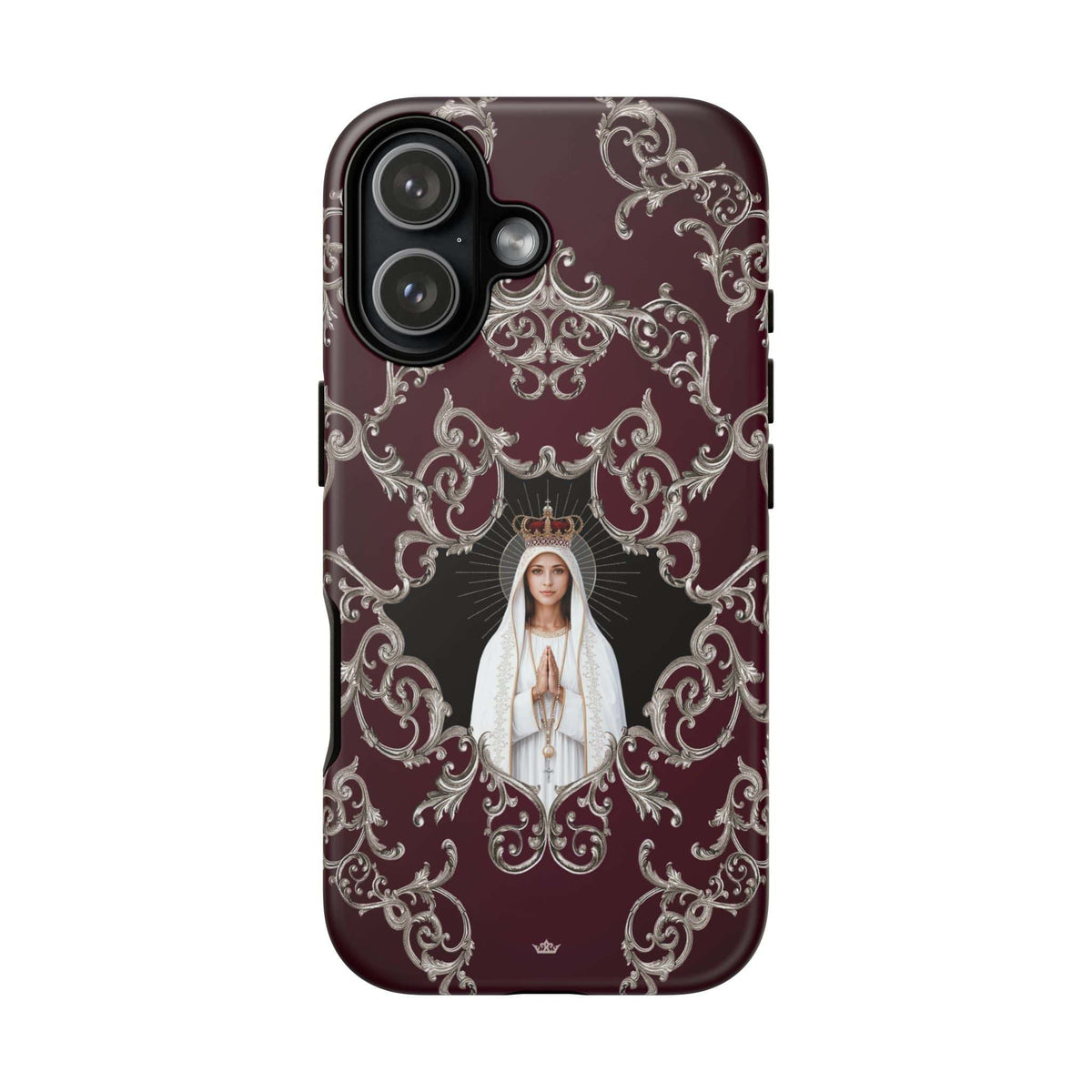 Our Lady of Fatima Hard Phone Case (Baroque Mahogany) Copyright VENXARA