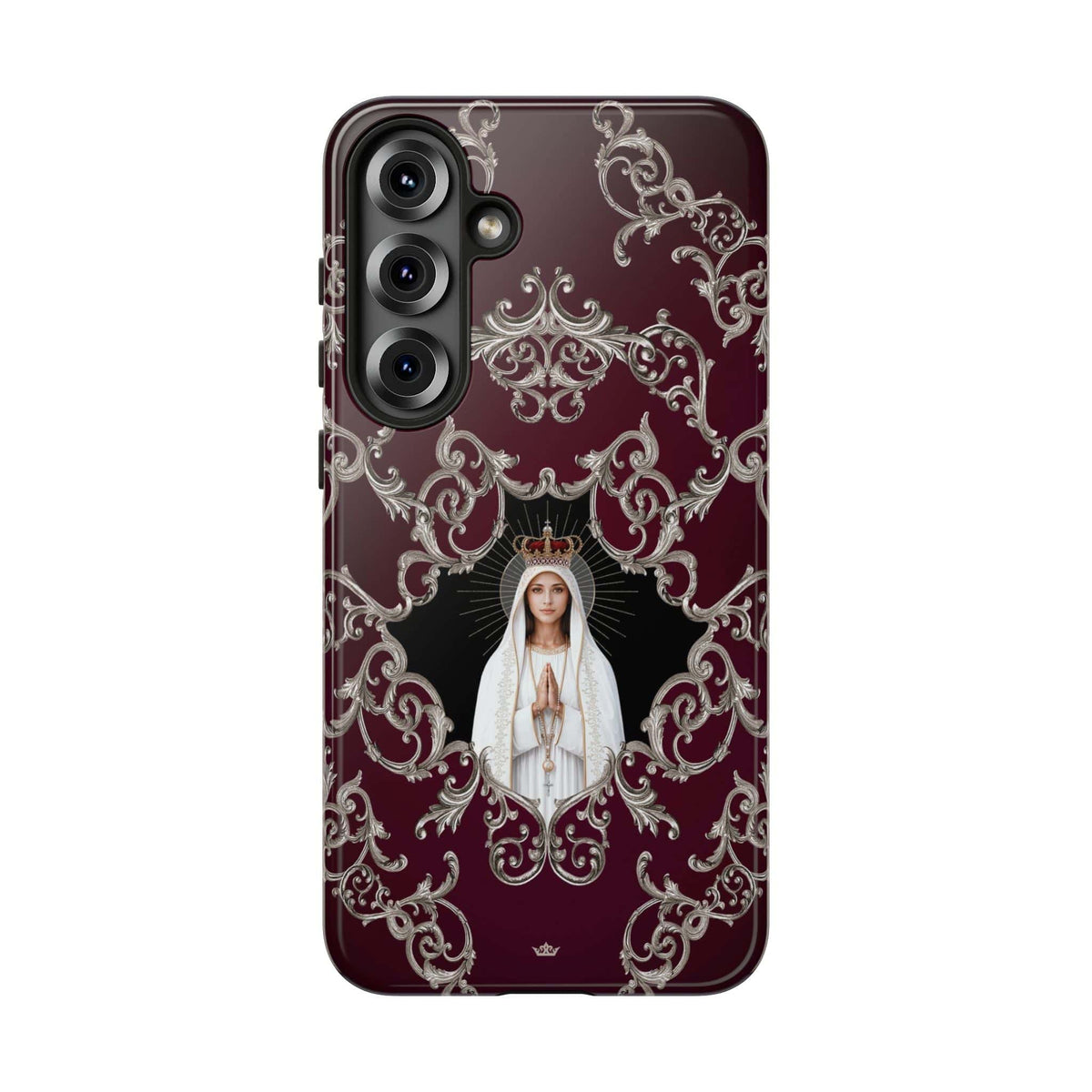 Our Lady of Fatima Hard Phone Case (Baroque Mahogany) Copyright VENXARA