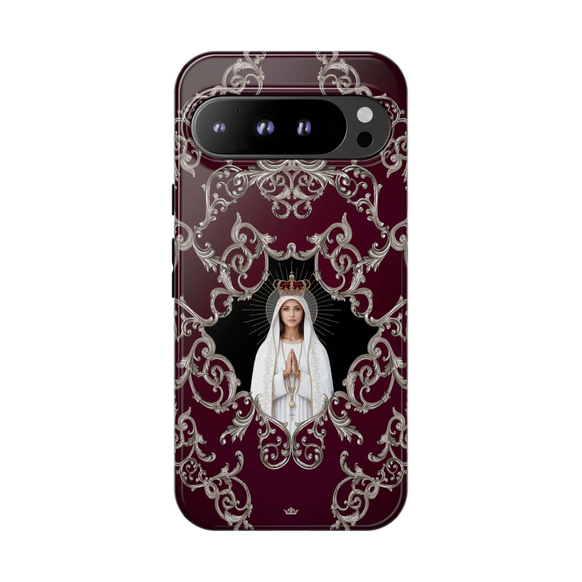 Our Lady of Fatima Hard Phone Case (Baroque Mahogany) Copyright VENXARA