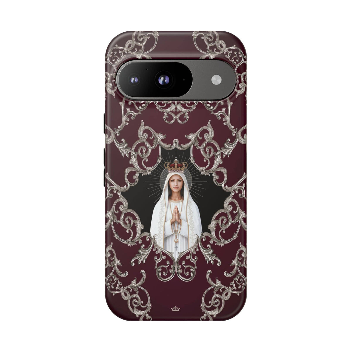 Our Lady of Fatima Hard Phone Case (Baroque Mahogany) Copyright VENXARA