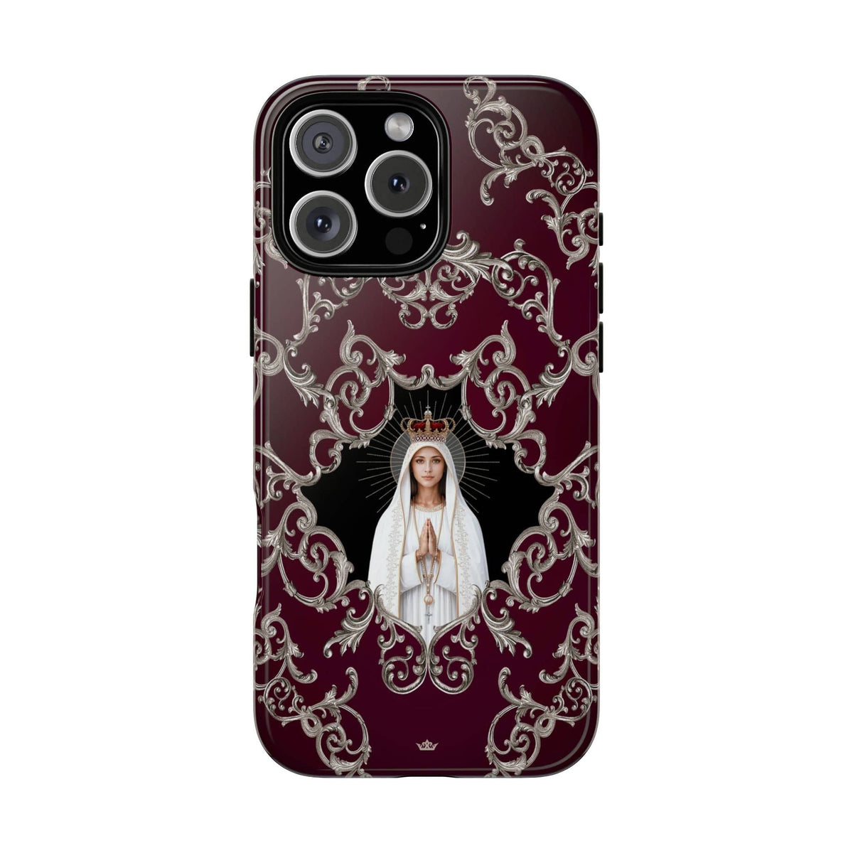 Our Lady of Fatima Hard Phone Case (Baroque Mahogany) Copyright VENXARA