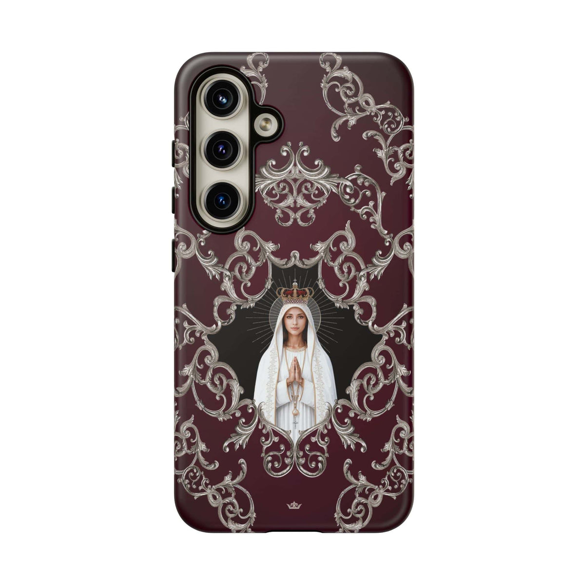 Our Lady of Fatima Hard Phone Case (Baroque Mahogany) Copyright VENXARA