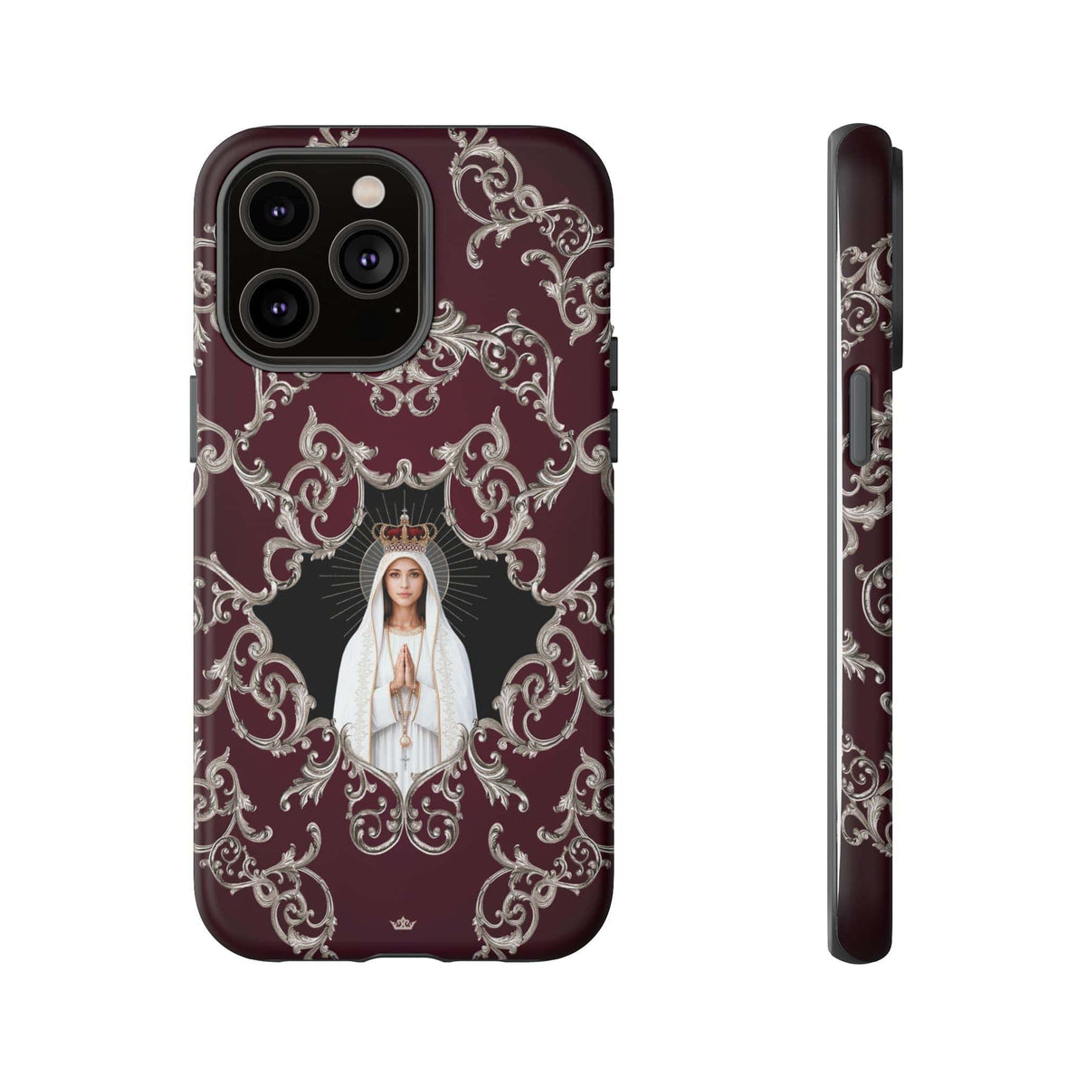 Our Lady of Fatima Hard Phone Case (Baroque Mahogany) Copyright VENXARA