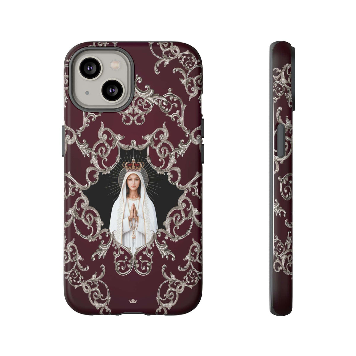 Our Lady of Fatima Hard Phone Case (Baroque Mahogany) Copyright VENXARA