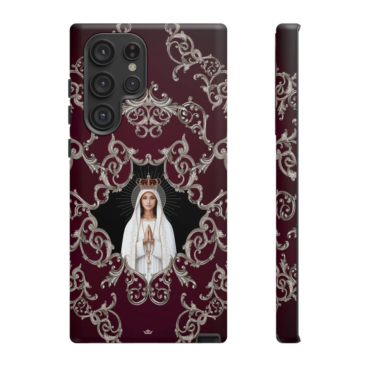 Our Lady of Fatima Hard Phone Case (Baroque Mahogany) Copyright VENXARA