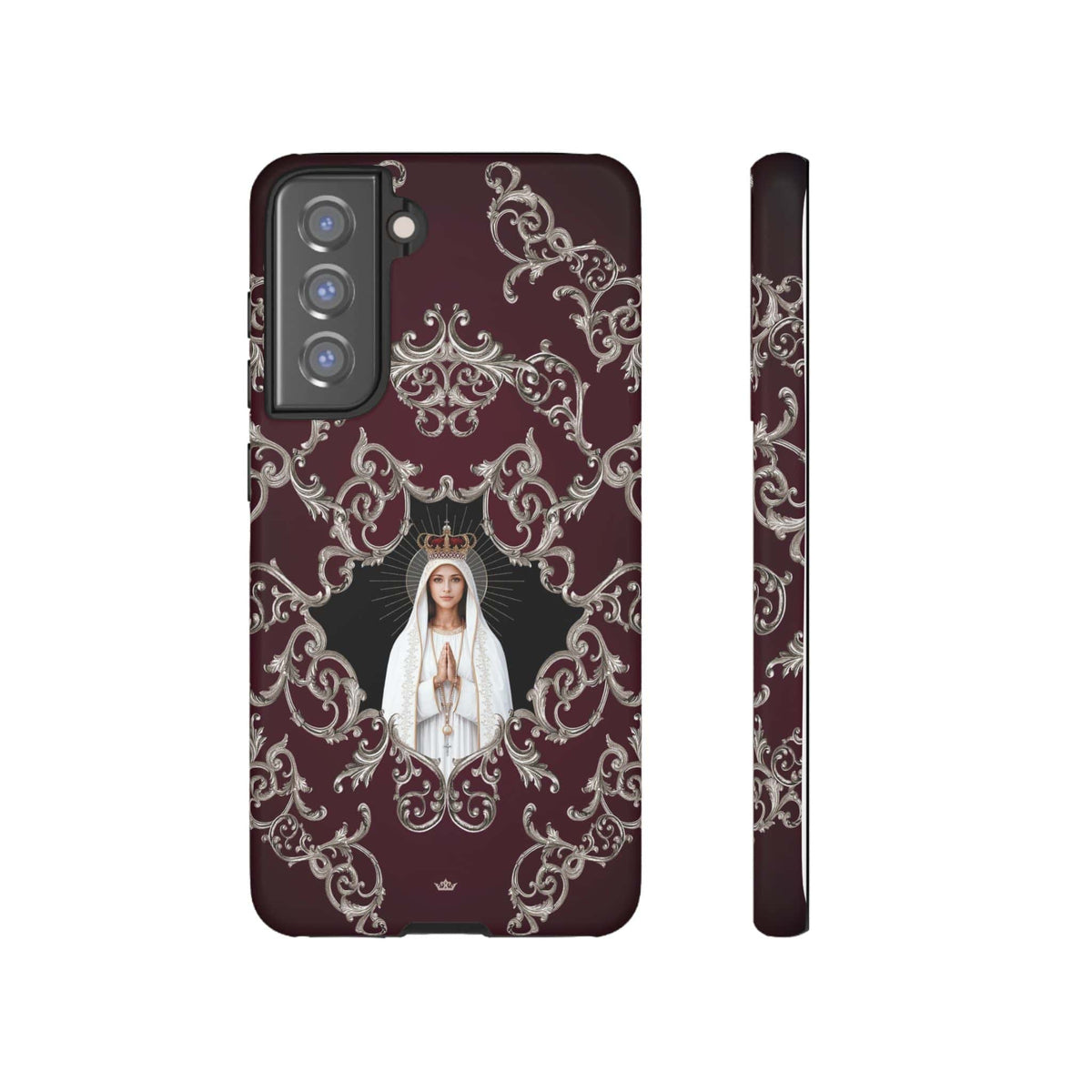 Our Lady of Fatima Hard Phone Case (Baroque Mahogany) Copyright VENXARA