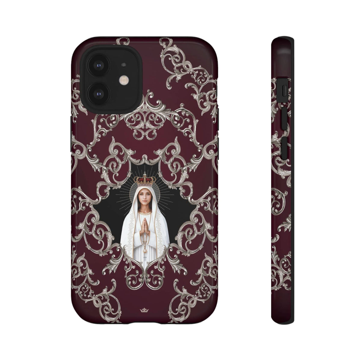 Our Lady of Fatima Hard Phone Case (Baroque Mahogany) Copyright VENXARA