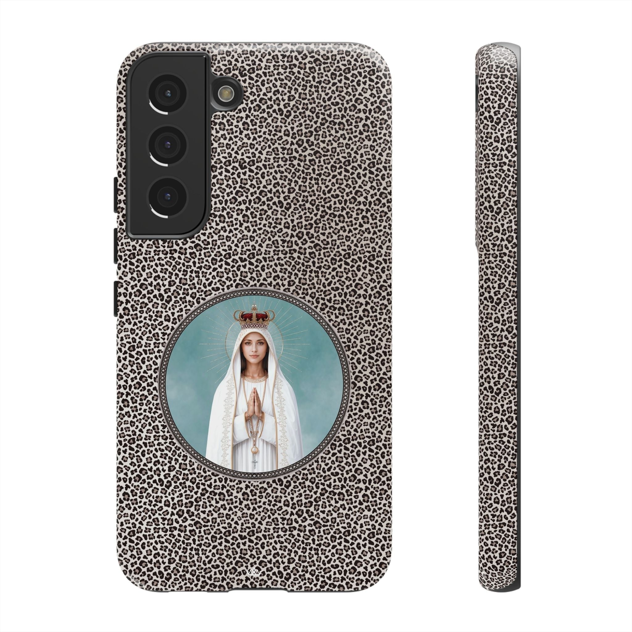 Our Lady of Fatima Hard Phone Case (Leopard) - Venxara