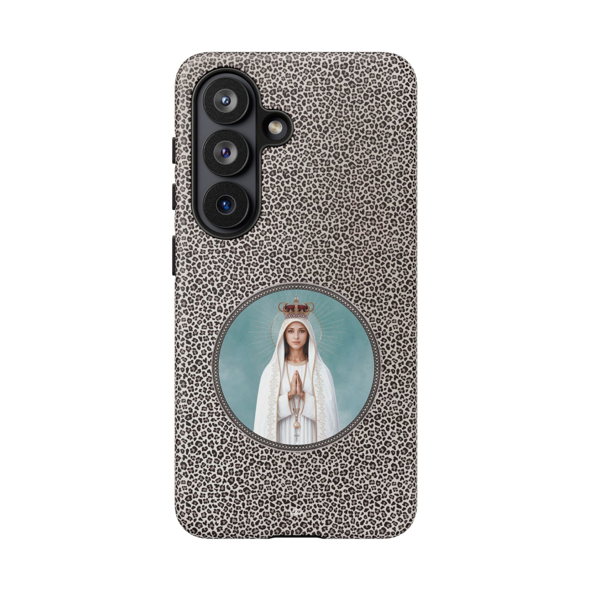 Our Lady of Fatima Hard Phone Case (Leopard) - Venxara