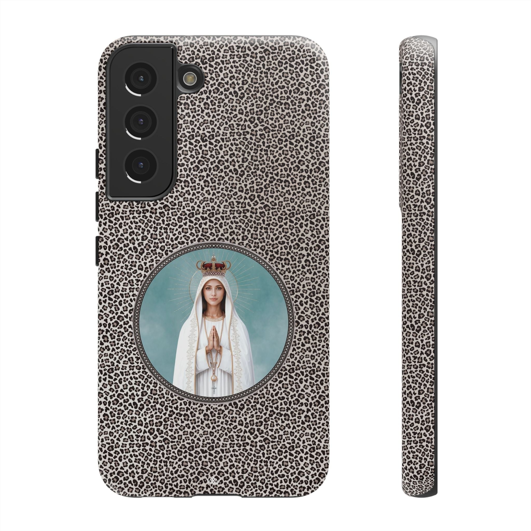 Our Lady of Fatima Hard Phone Case (Leopard) - Venxara