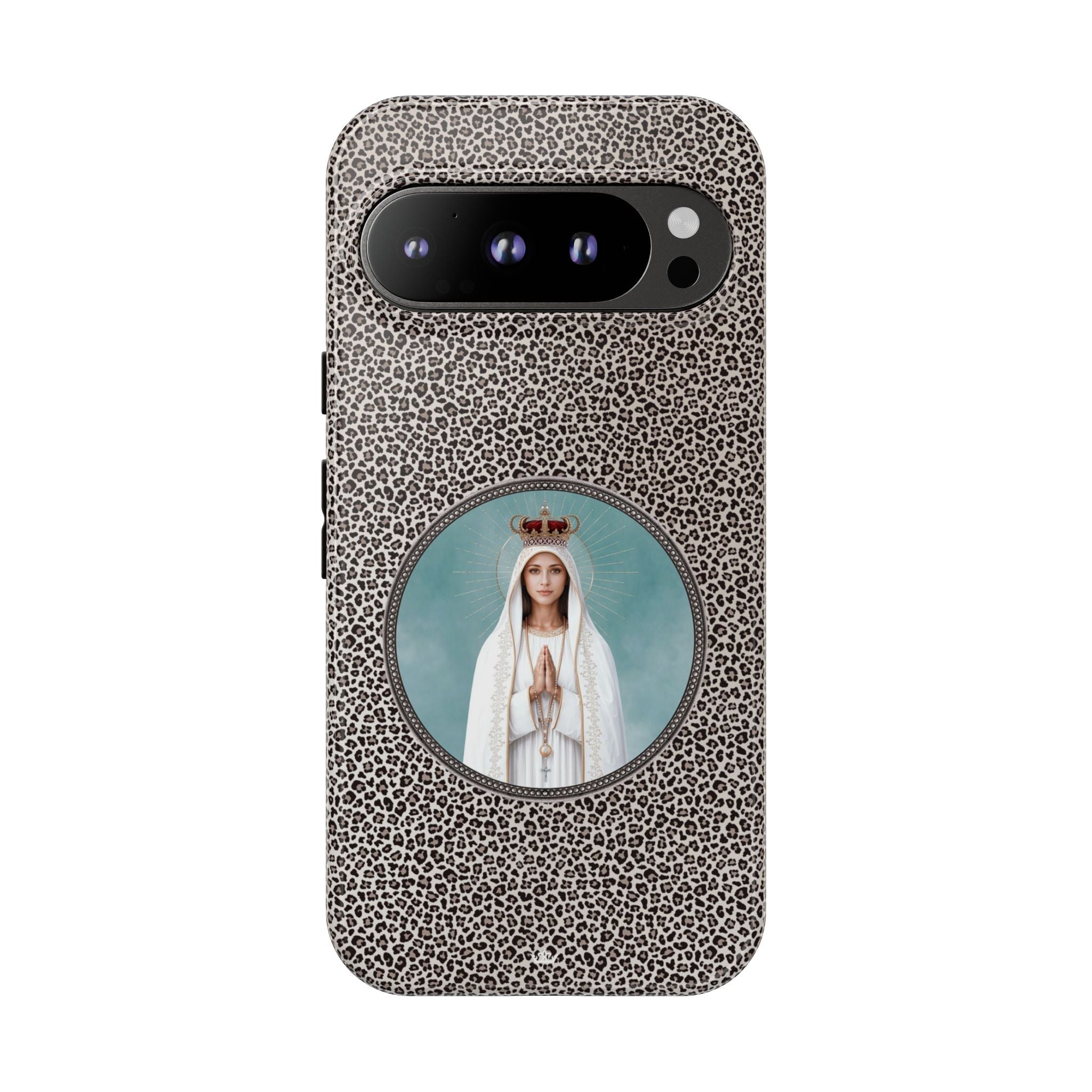 Our Lady of Fatima Hard Phone Case (Leopard) - Venxara
