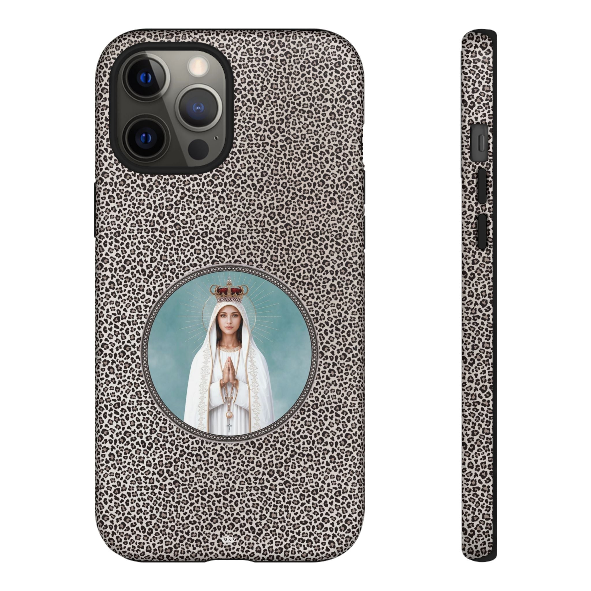 Our Lady of Fatima Hard Phone Case (Leopard) - Venxara