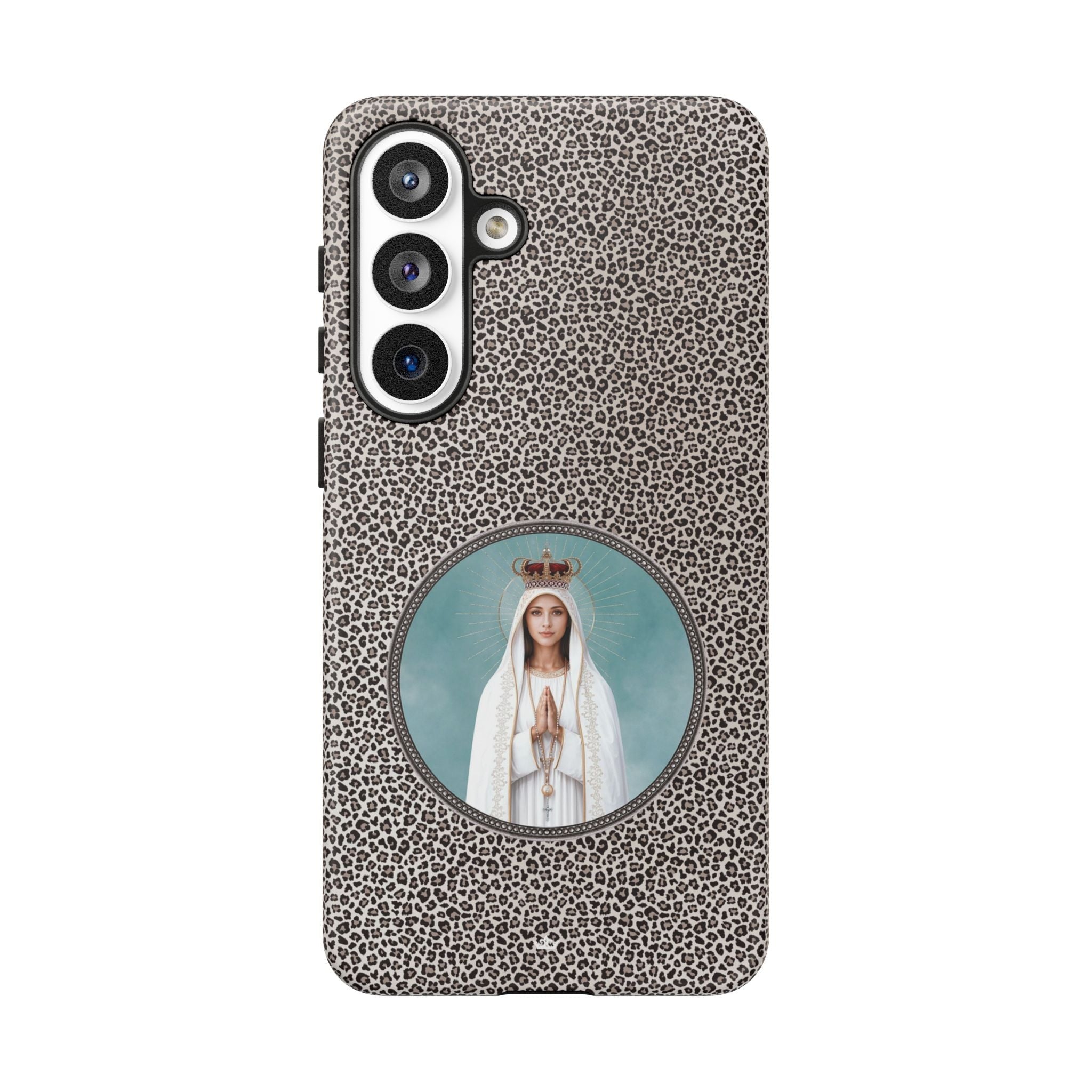 Our Lady of Fatima Hard Phone Case (Leopard) - Venxara