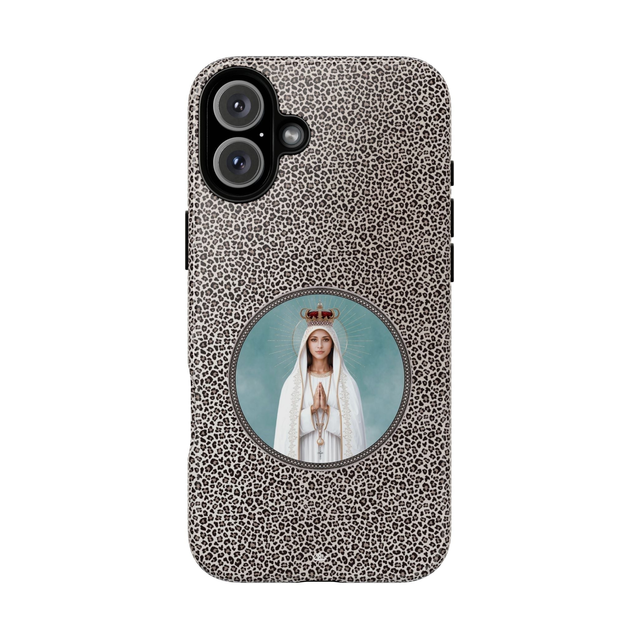 Our Lady of Fatima Hard Phone Case (Leopard) - Venxara