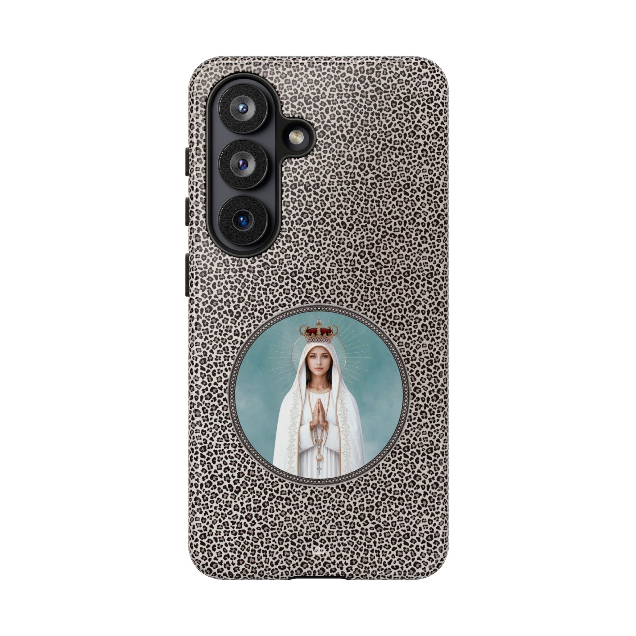 Our Lady of Fatima Hard Phone Case (Leopard) - Venxara