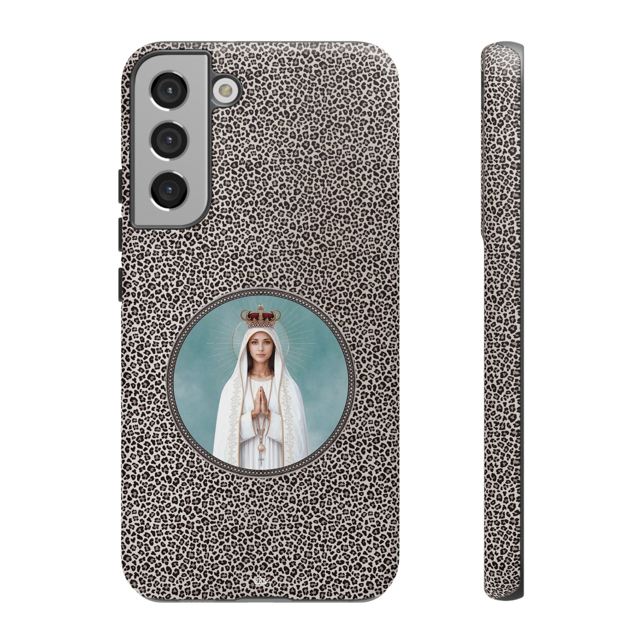 Our Lady of Fatima Hard Phone Case (Leopard) - Venxara