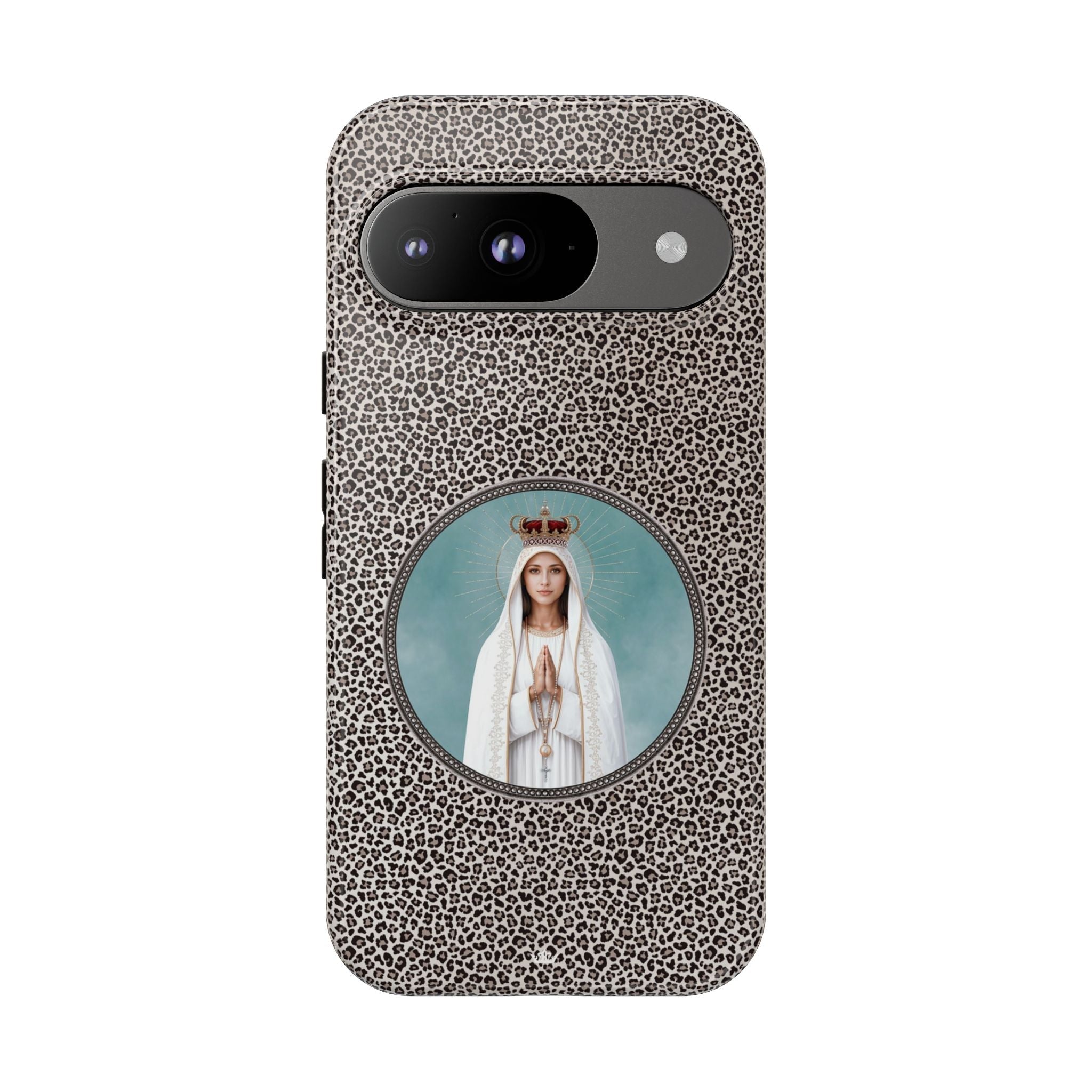Our Lady of Fatima Hard Phone Case (Leopard) - Venxara