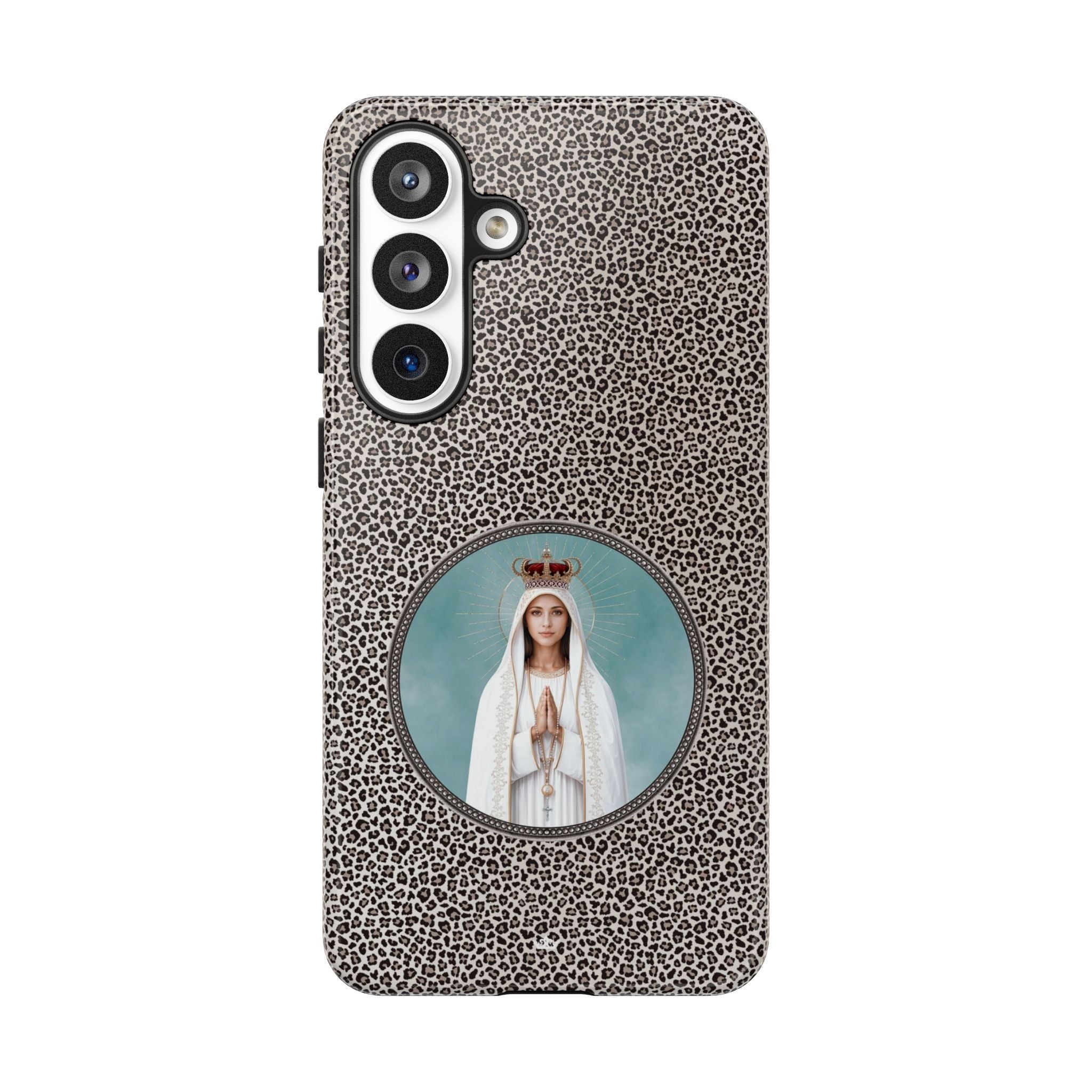 Our Lady of Fatima Hard Phone Case (Leopard) - Venxara