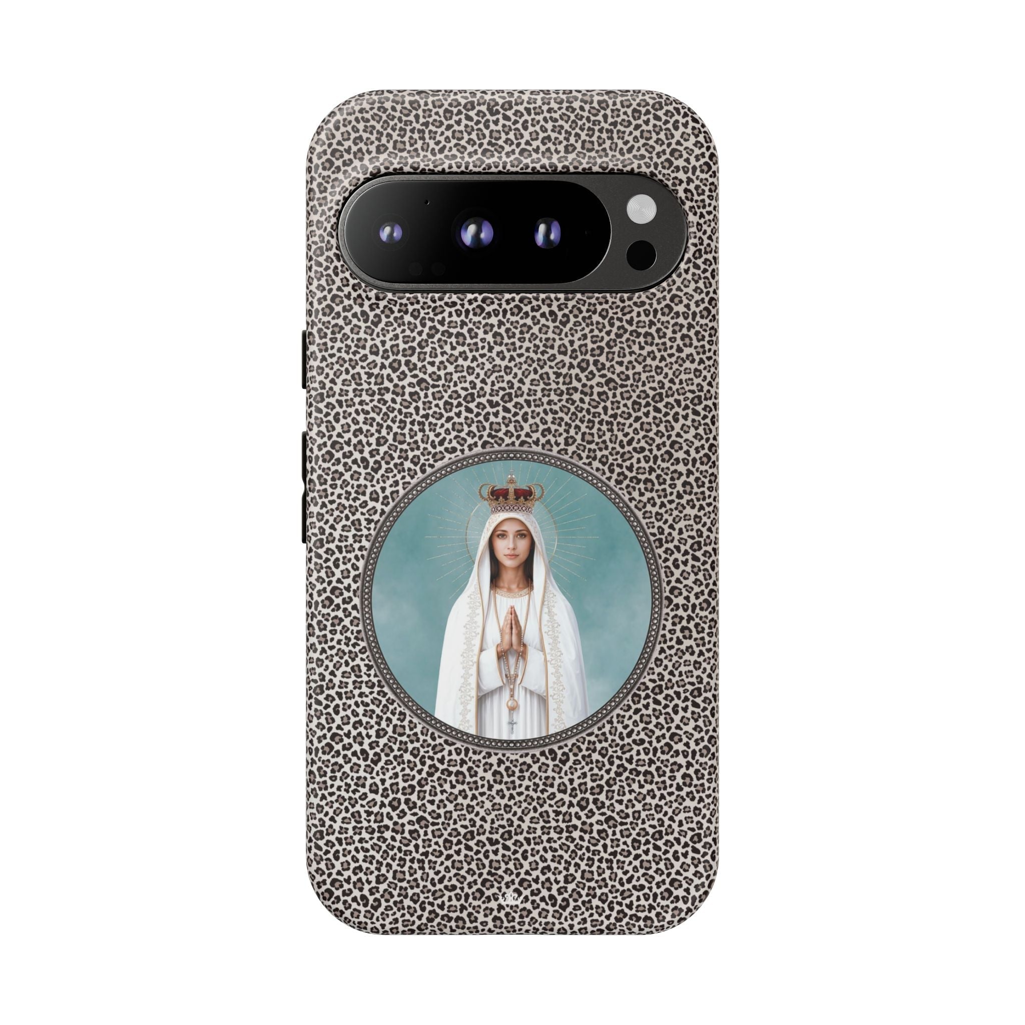 Our Lady of Fatima Hard Phone Case (Leopard) - Venxara
