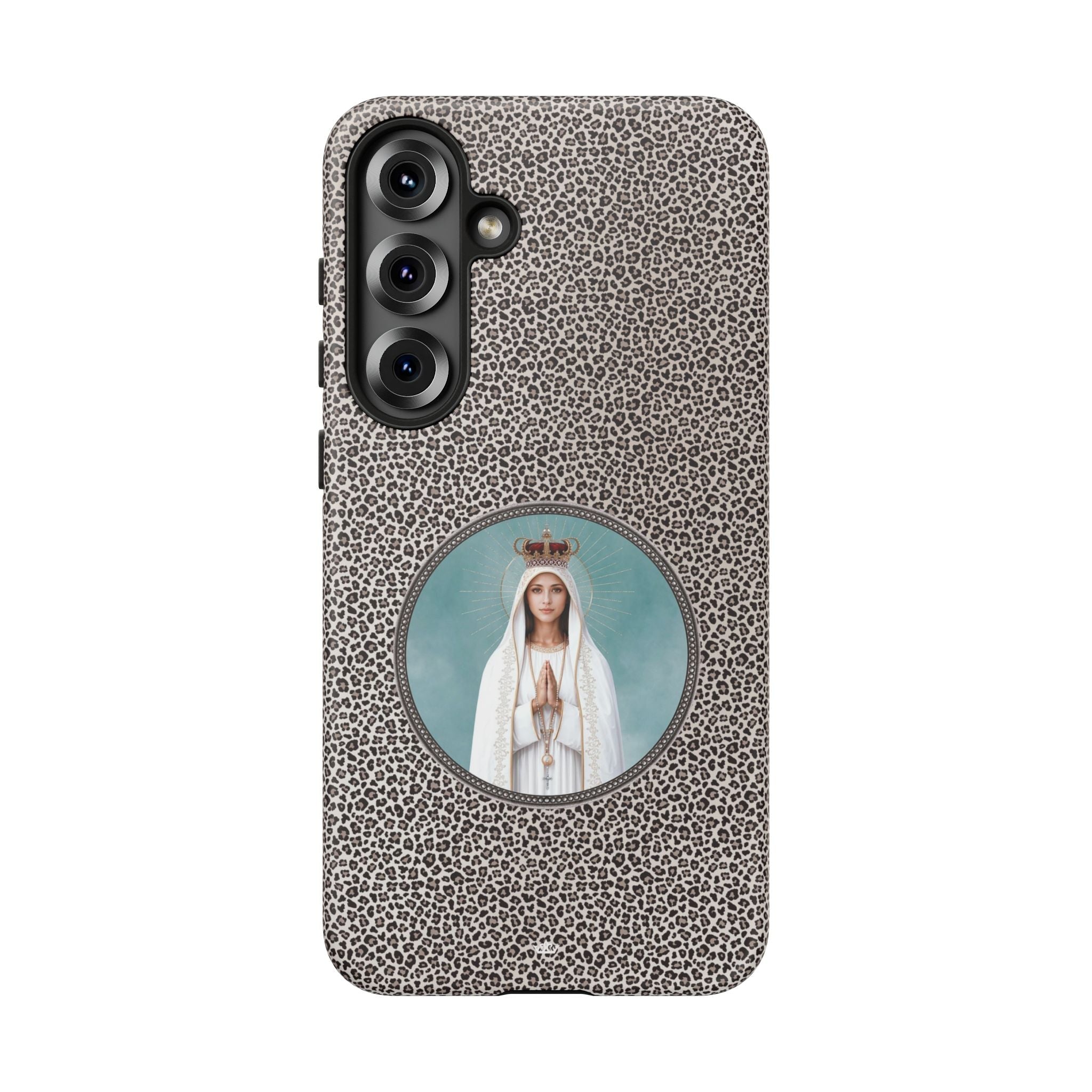 Our Lady of Fatima Hard Phone Case (Leopard) - Venxara