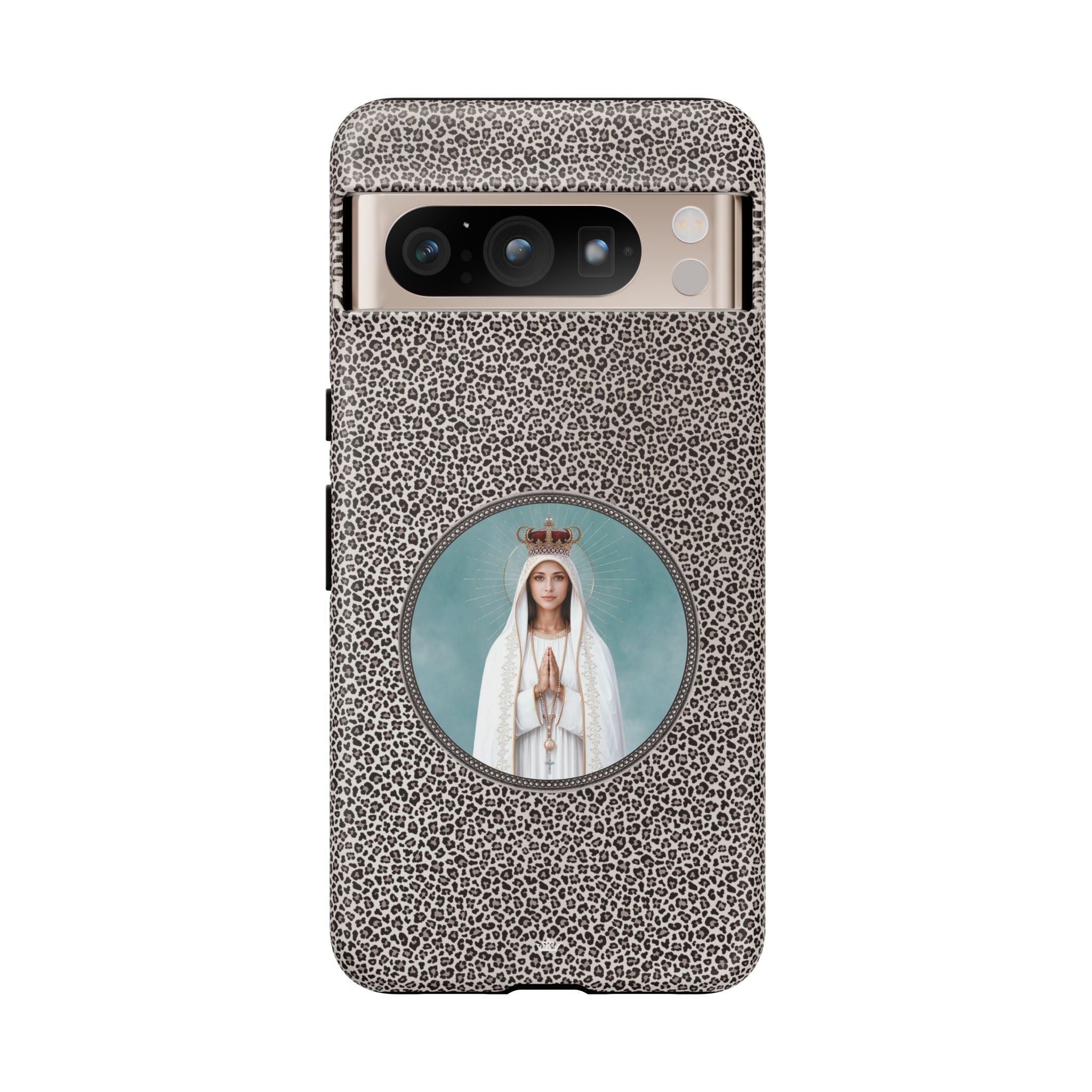 Our Lady of Fatima Hard Phone Case (Leopard) - Venxara