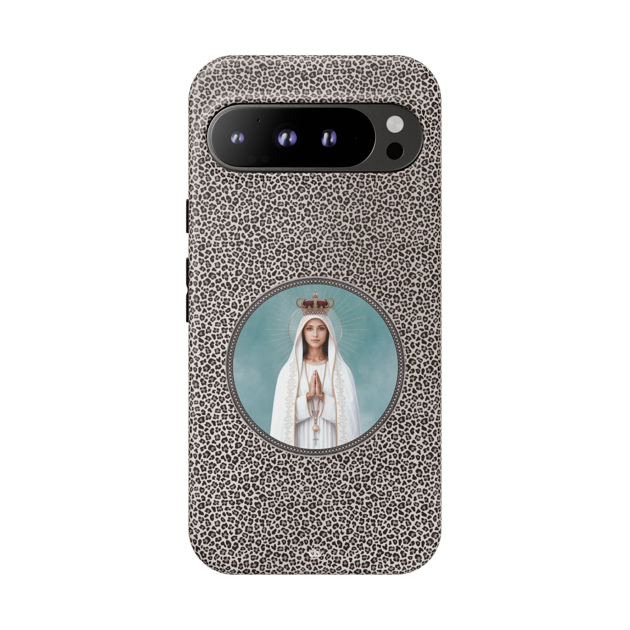Our Lady of Fatima Hard Phone Case (Leopard) - Venxara