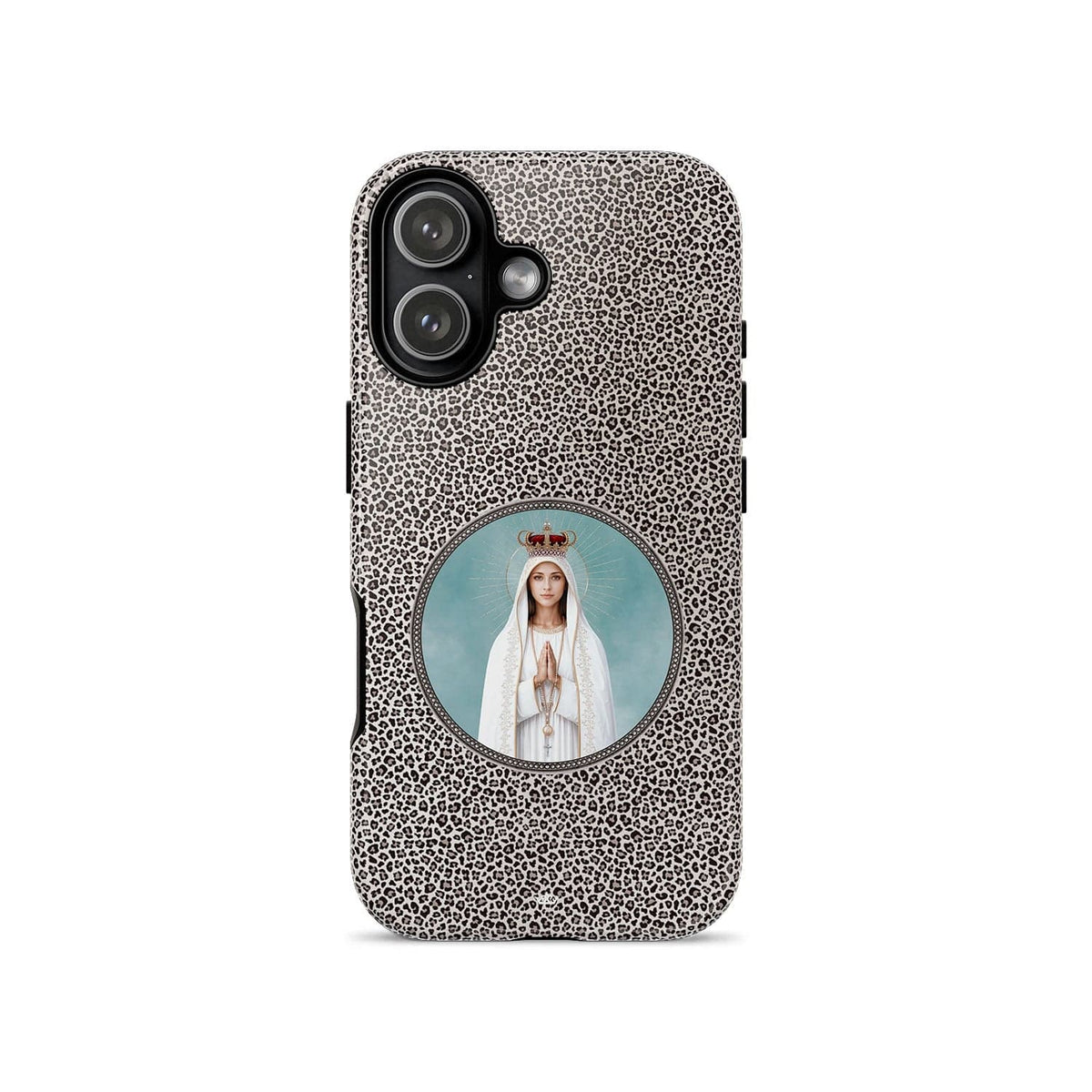 Our Lady of Fatima Hard Phone Case (Leopard) Copyright VENXARA