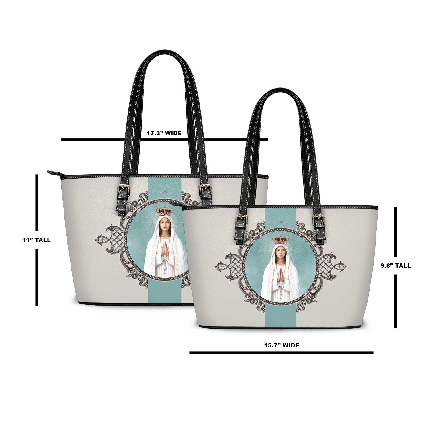 Our Lady of Fatima Medallion Tote Bag (Sand) - Venxara