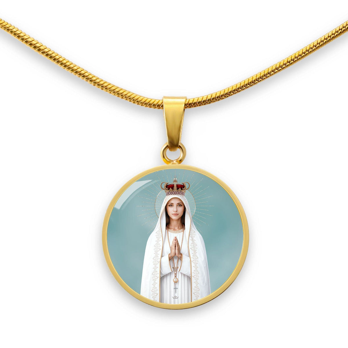 Our Lady of Fatima Pendant Necklace Copyright VENXARA