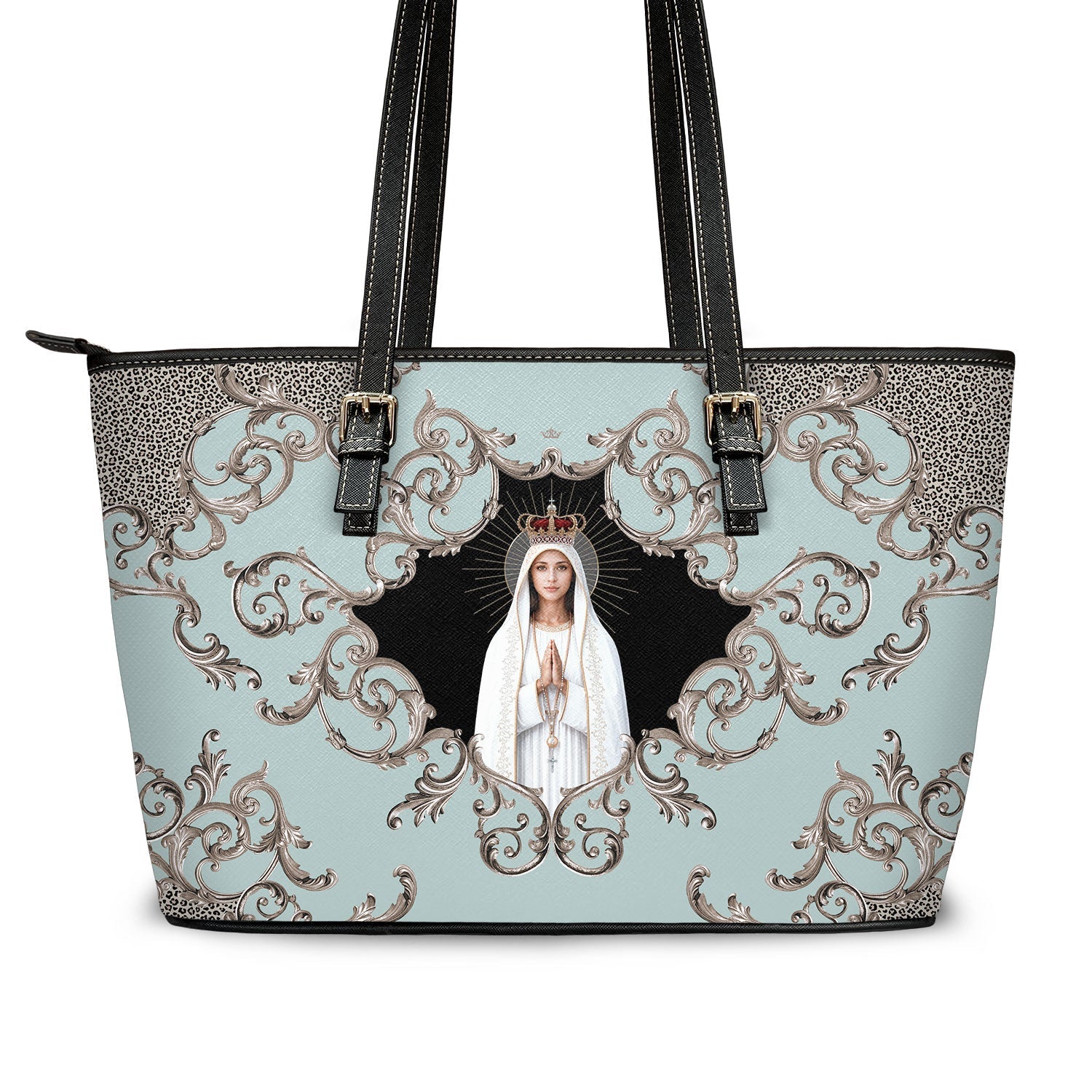 Our Lady of Fatima Tote Bag (Baroque Blue) - VENXARA