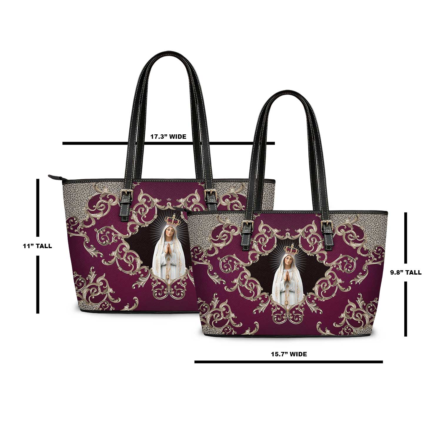 Our Lady of Fatima Tote Bag (Baroque Mahogany) - VENXARA®