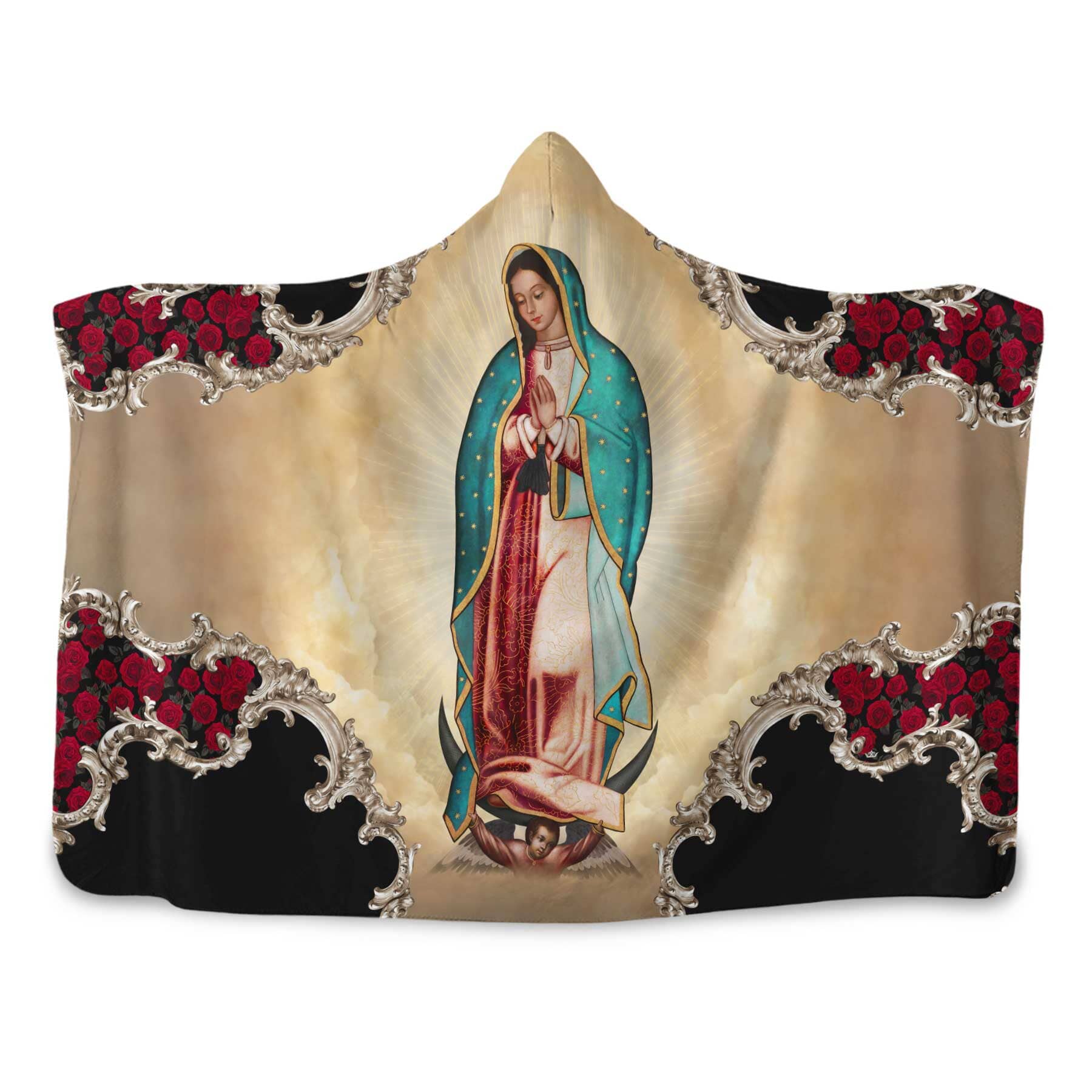 Our Lady of Guadalupe Hooded Blanket (Baroque) - VENXARA®