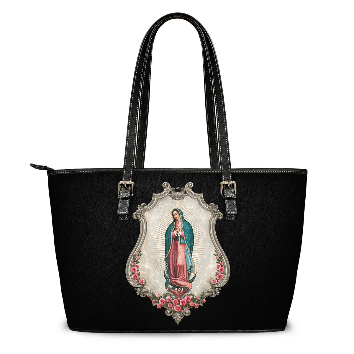 Our Lady of Guadalupe Tote Bag (Black) Copyright VENXARA