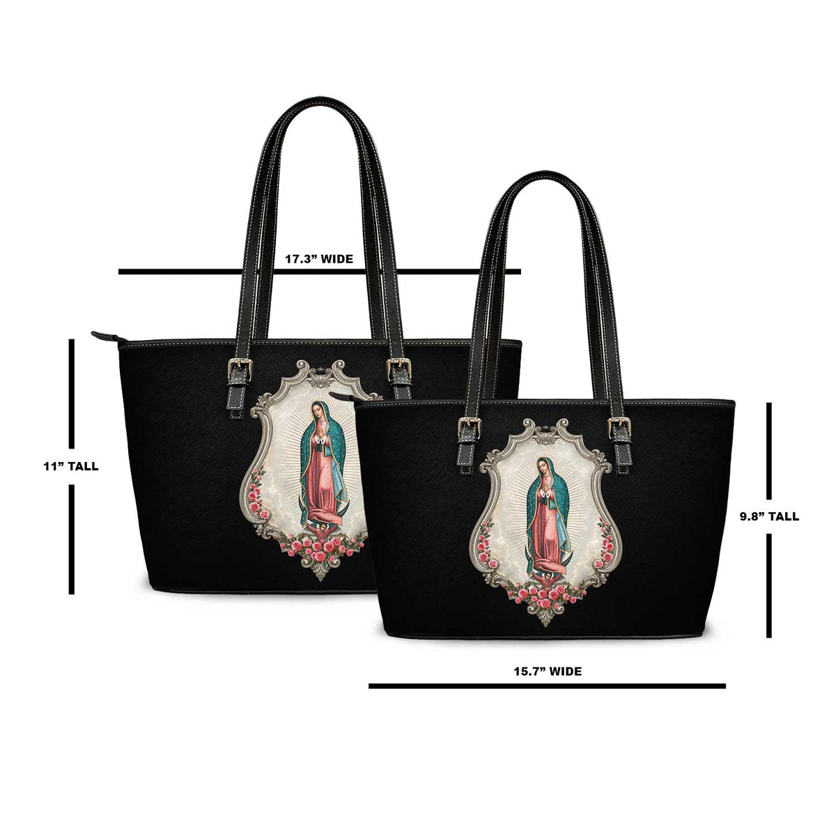 Our Lady of Guadalupe Tote Bag (Black) Copyright VENXARA