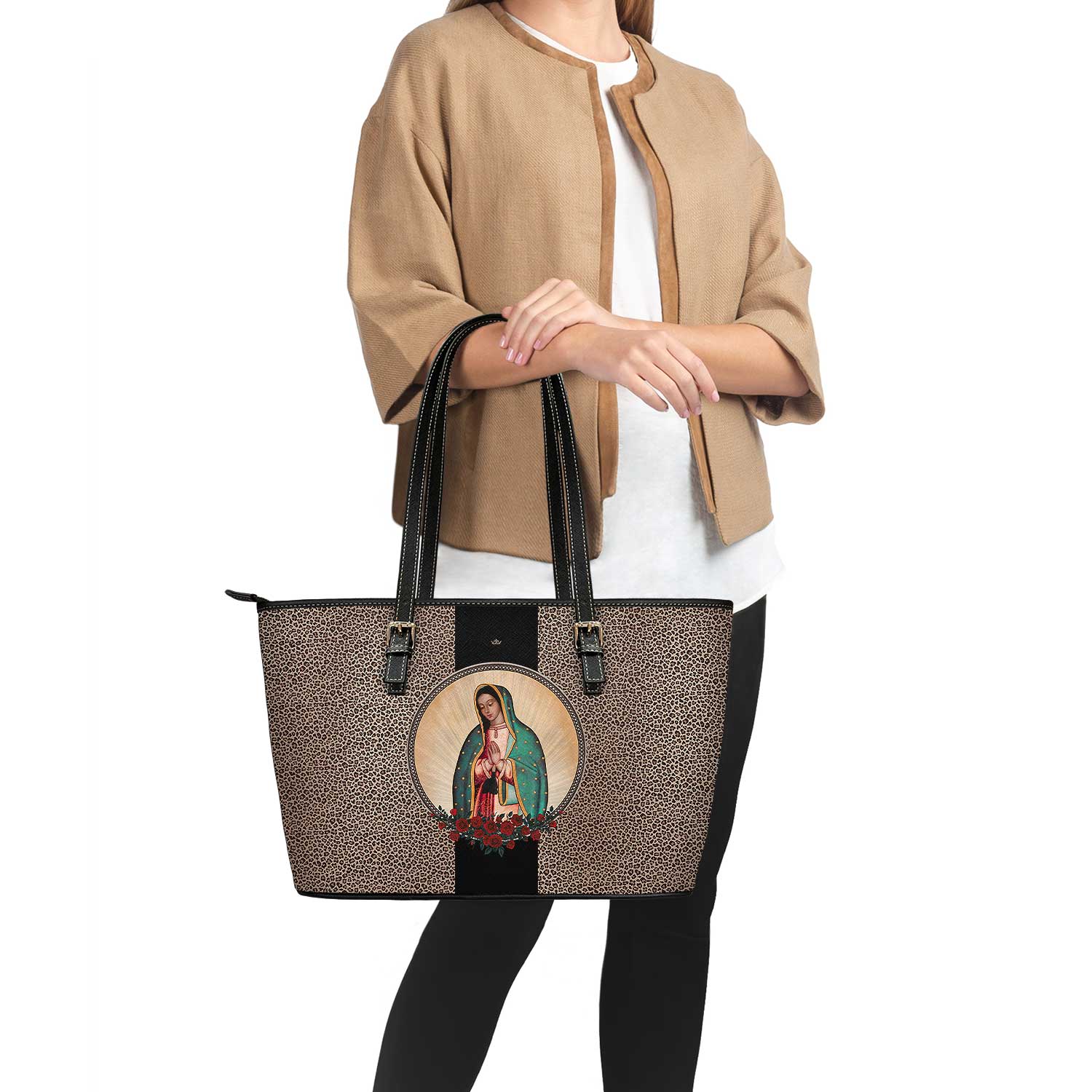Our Lady of Guadalupe Tote Bag (Leopard) - VENXARA®
