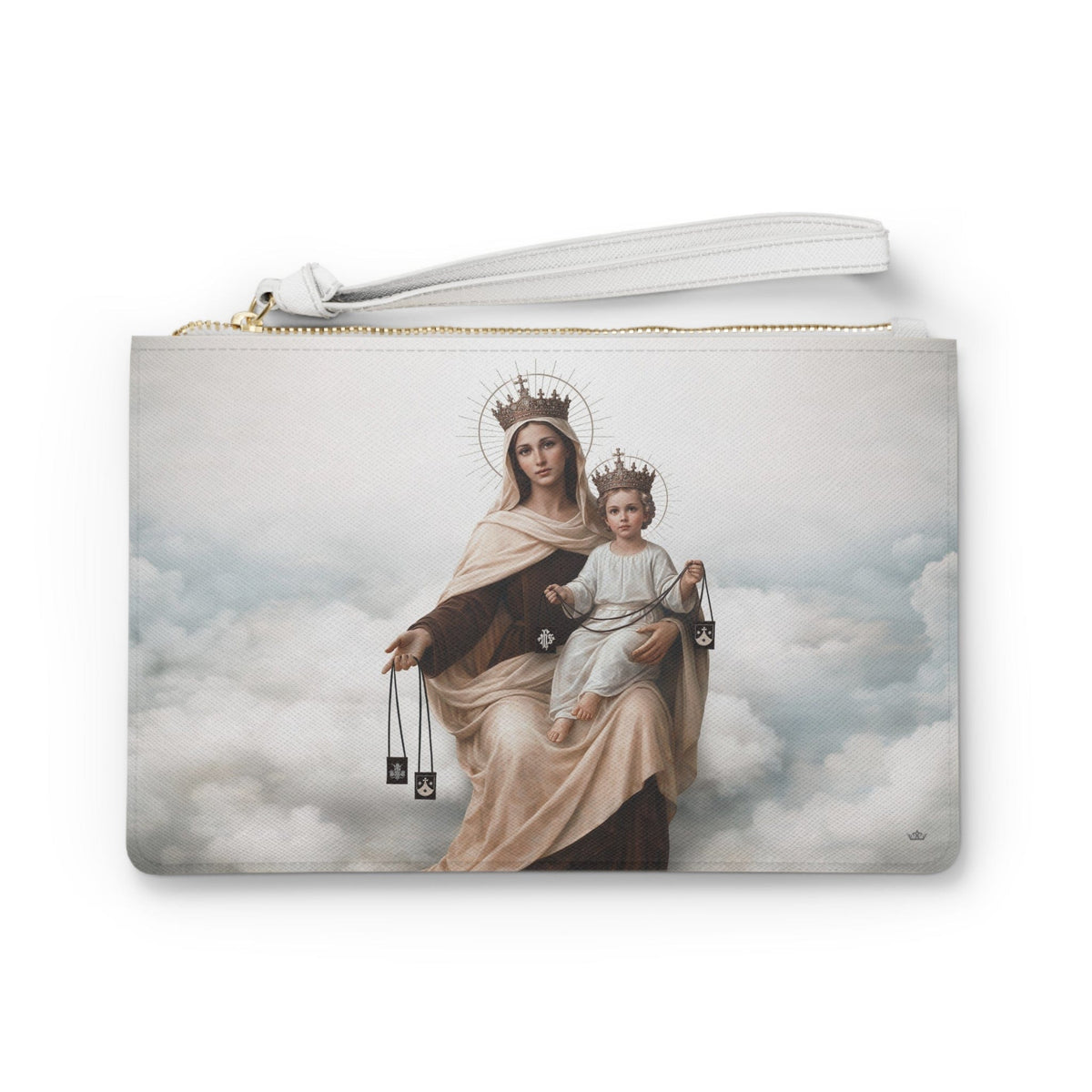 Our Lady of Mt Carmel Clutch Pouch (Blanc) Copyright VENXARA