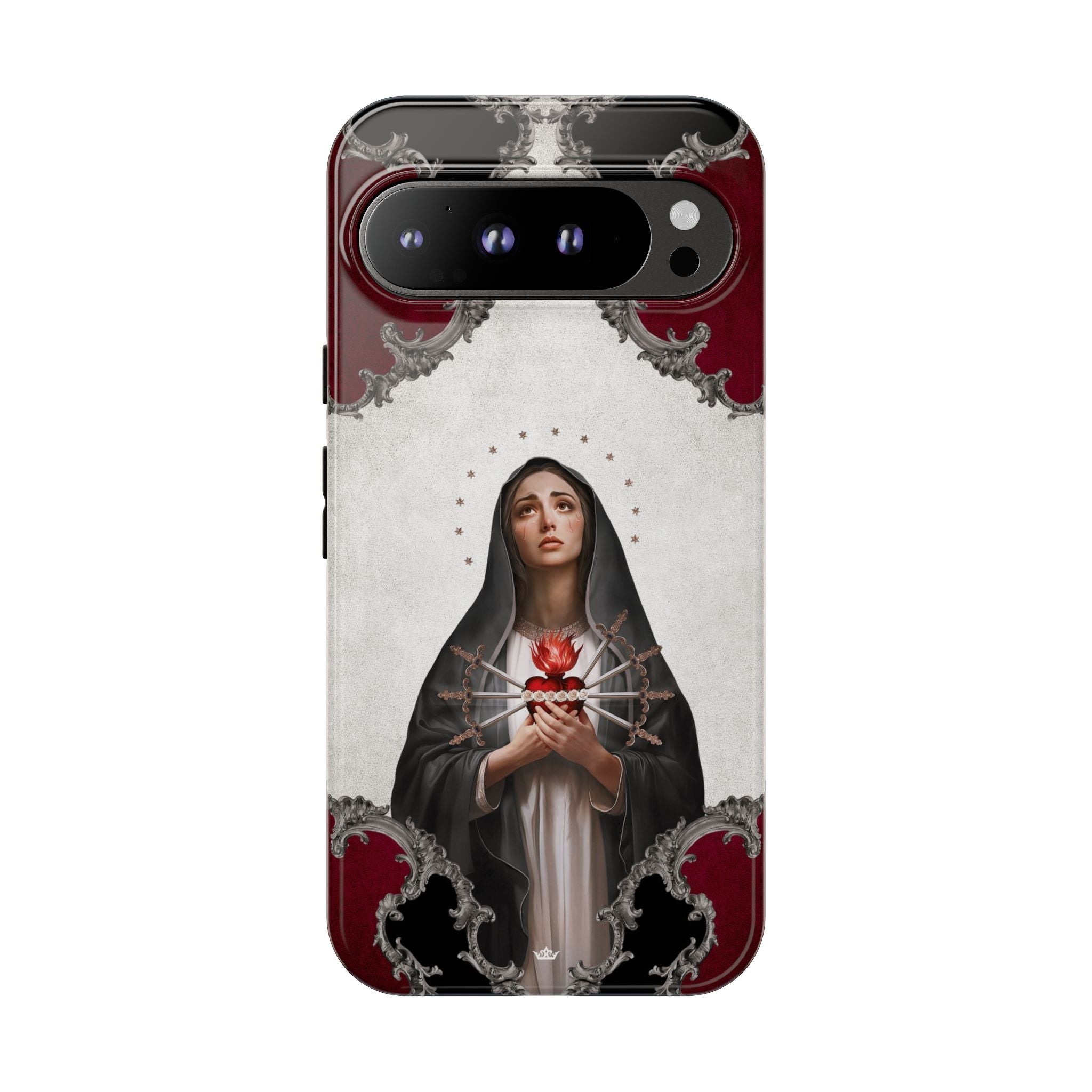 Our Lady of Sorrows Hard Phone Case (Baroque) - Venxara