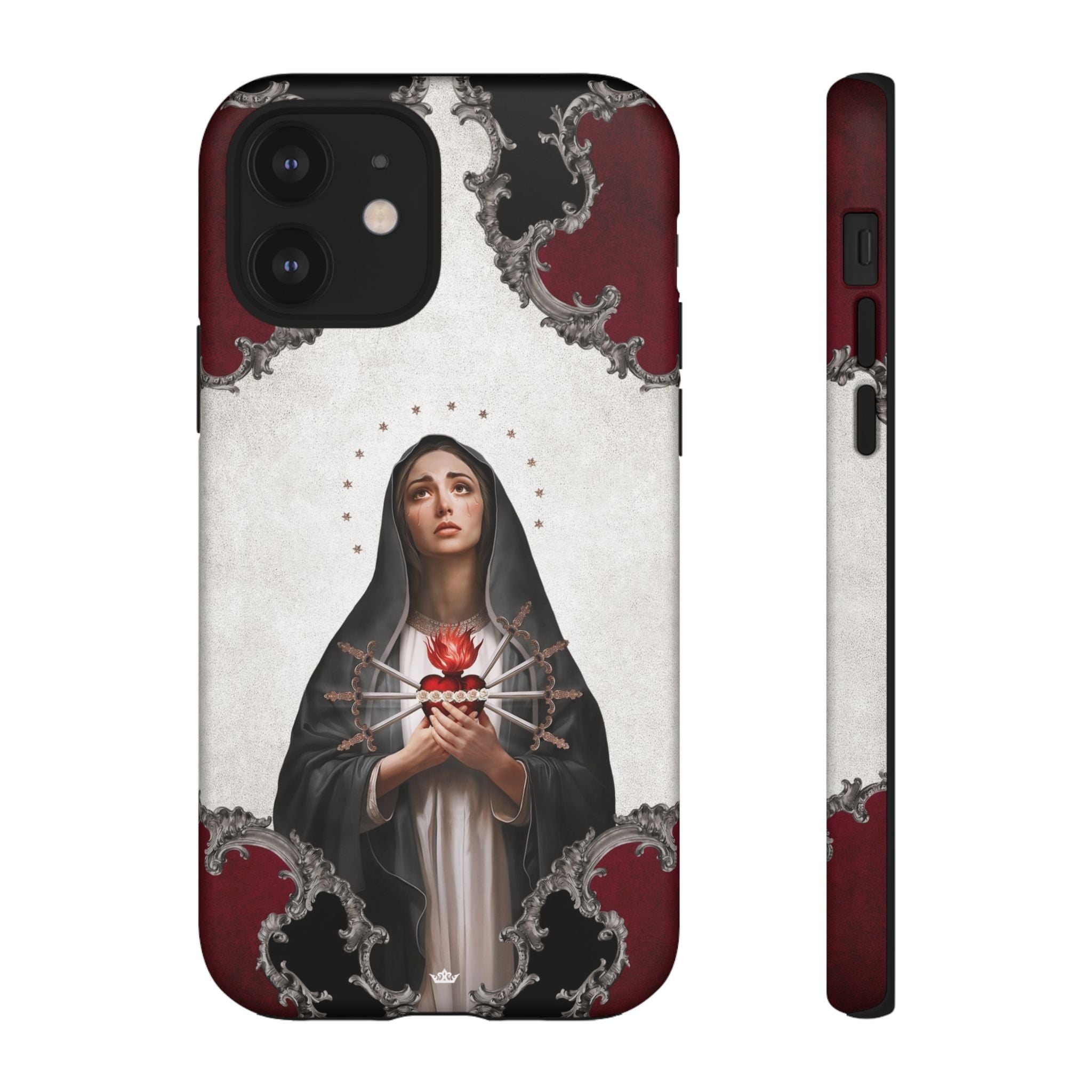 Our Lady of Sorrows Hard Phone Case (Baroque) - Venxara