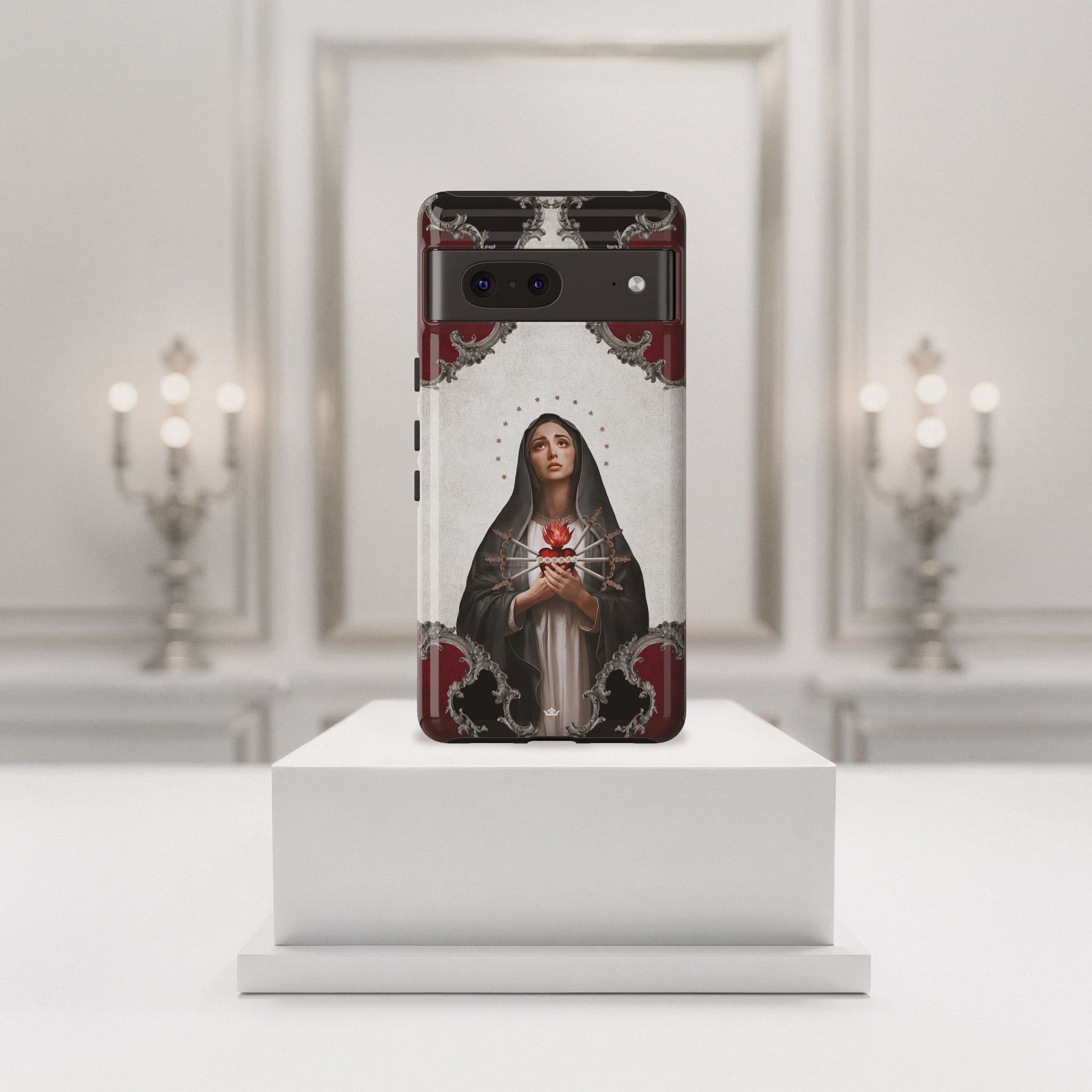 Our Lady of Sorrows Hard Phone Case (Baroque) Copyright VENXARA