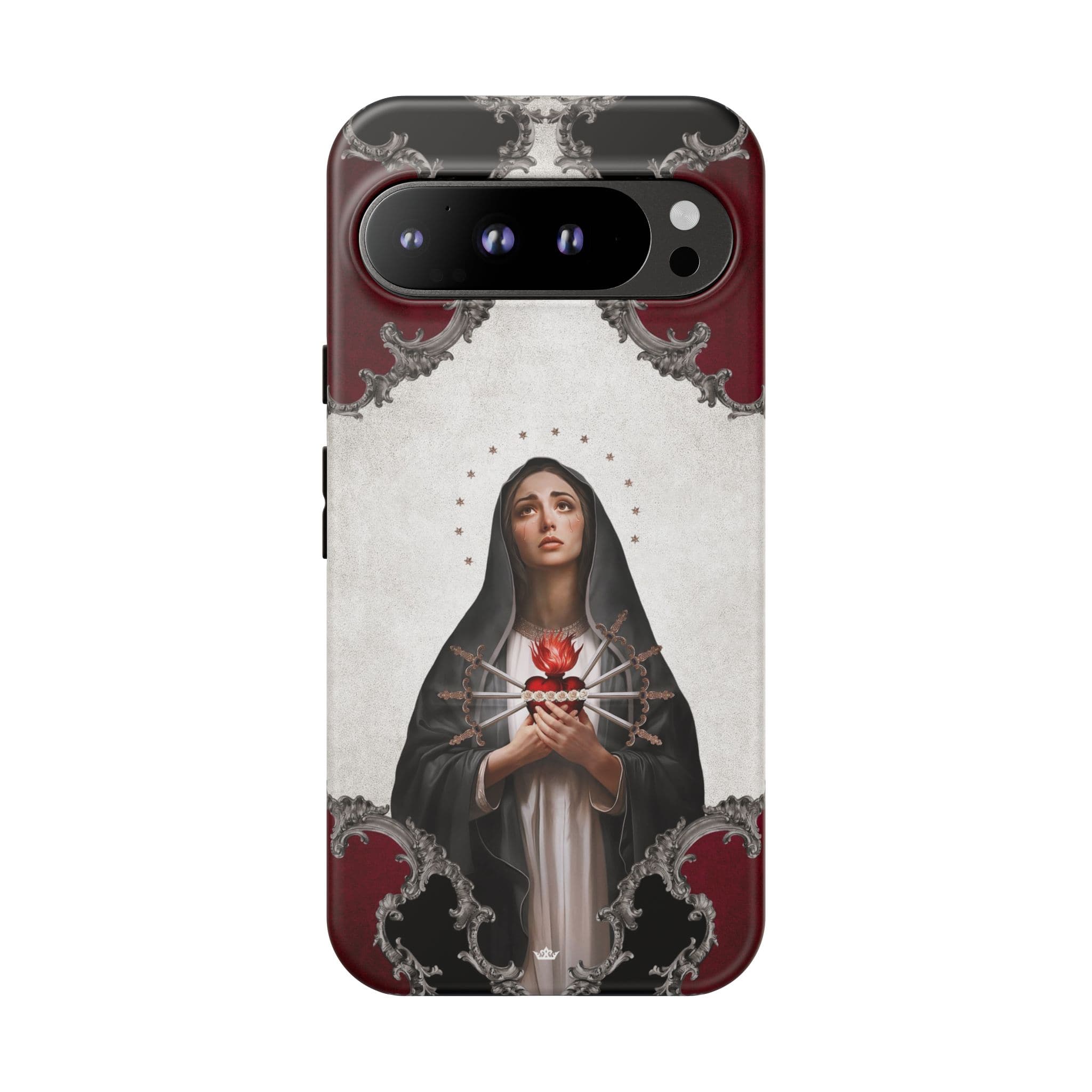Our Lady of Sorrows Hard Phone Case (Baroque) Copyright VENXARA