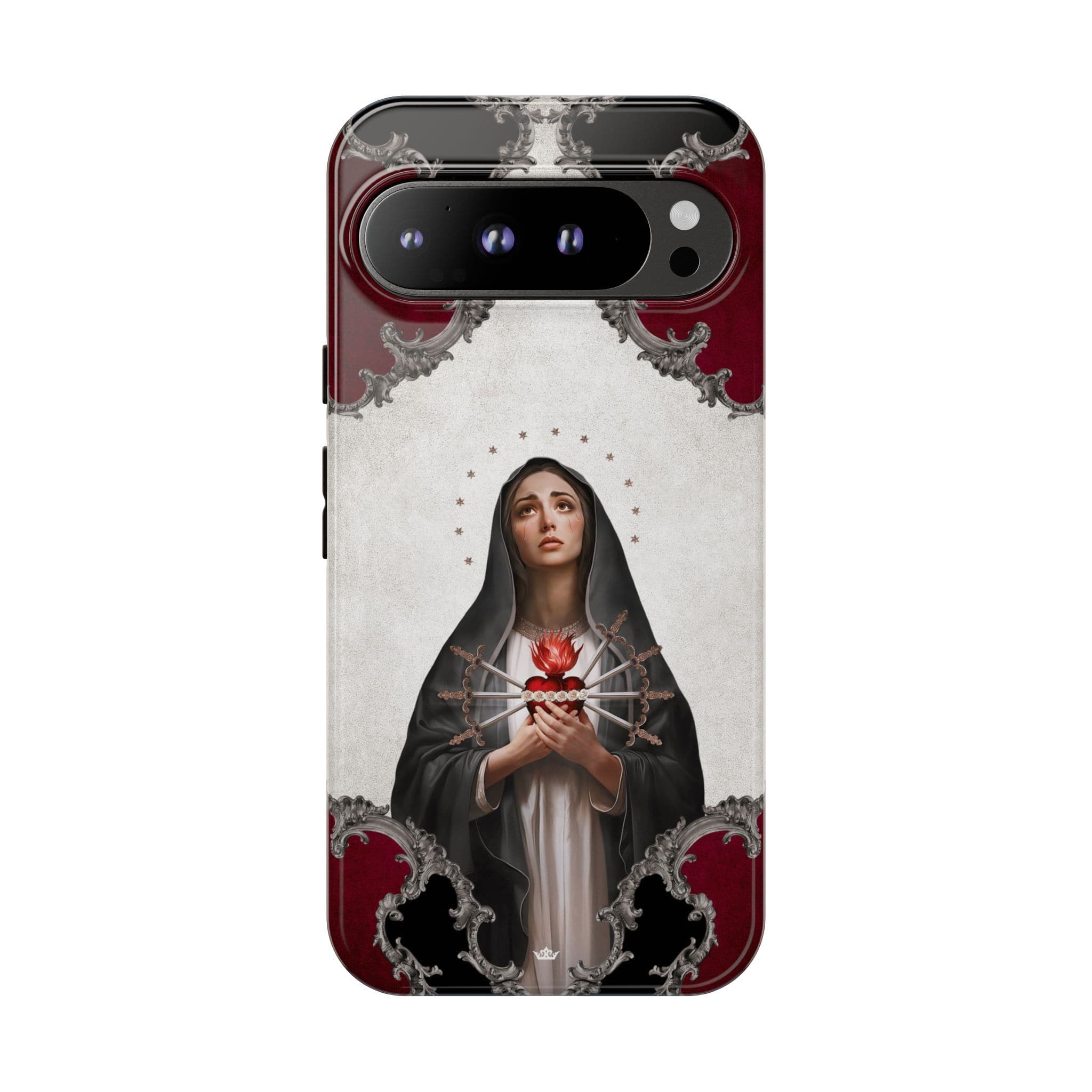 Our Lady of Sorrows Hard Phone Case (Baroque) Copyright VENXARA